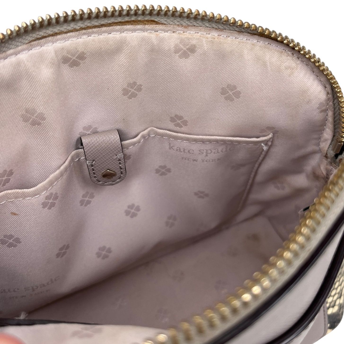 Kate Spade Kate Spade NY Louise Python Embossed Taupe Crossbody Purse Size ONE SIZE - 13 Thumbnail