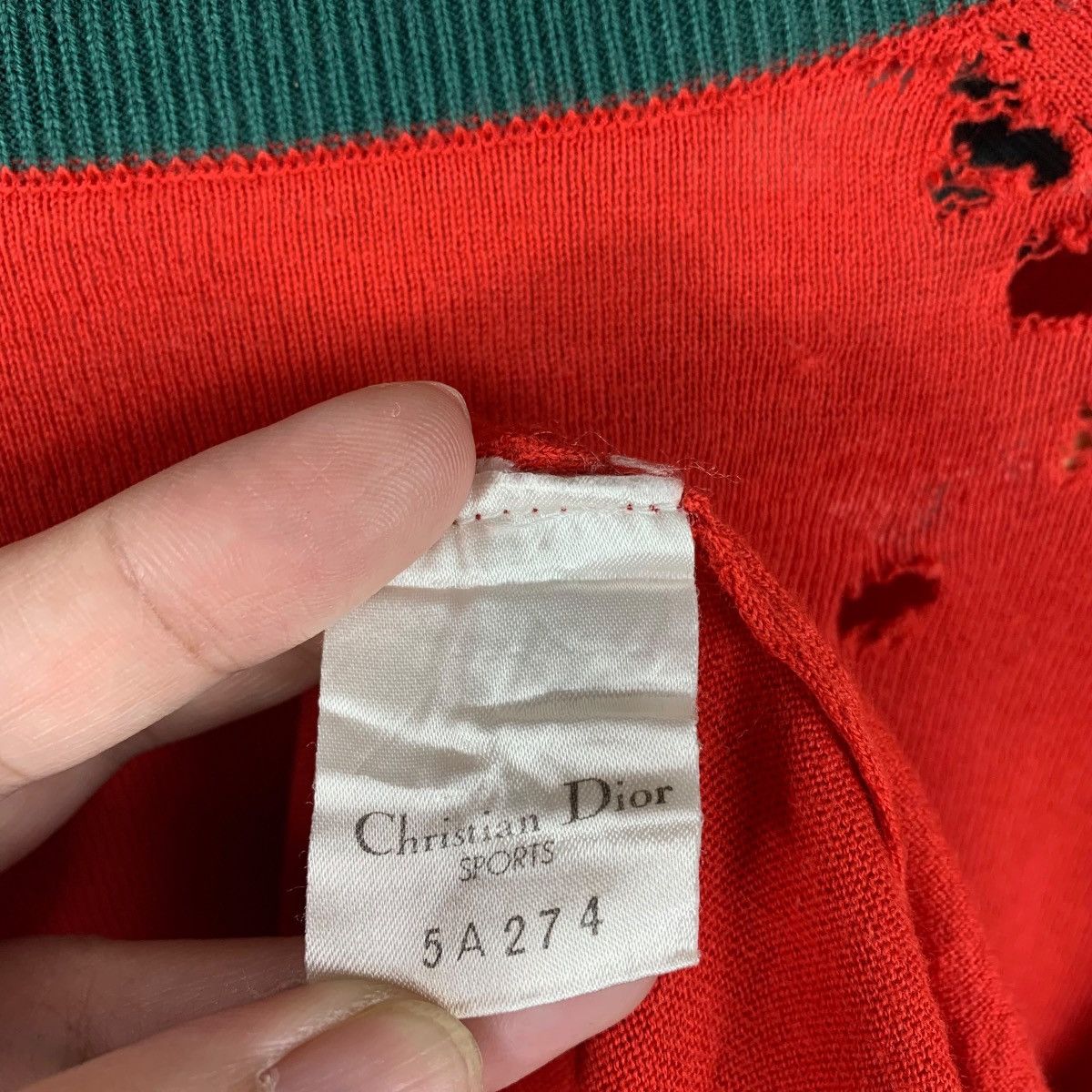 Christian Dior Monsieur × Vintage Vintage Distressed CHRISTIAN DIOR sports long sleeve tee Size S / US 4 / IT 40 - 15 Thumbnail