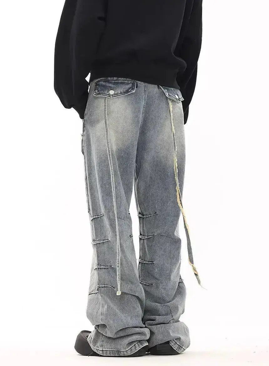 Japanese Brand Vintage street washed micro-flared jeans Size US 32 / EU 48 - 4 Thumbnail