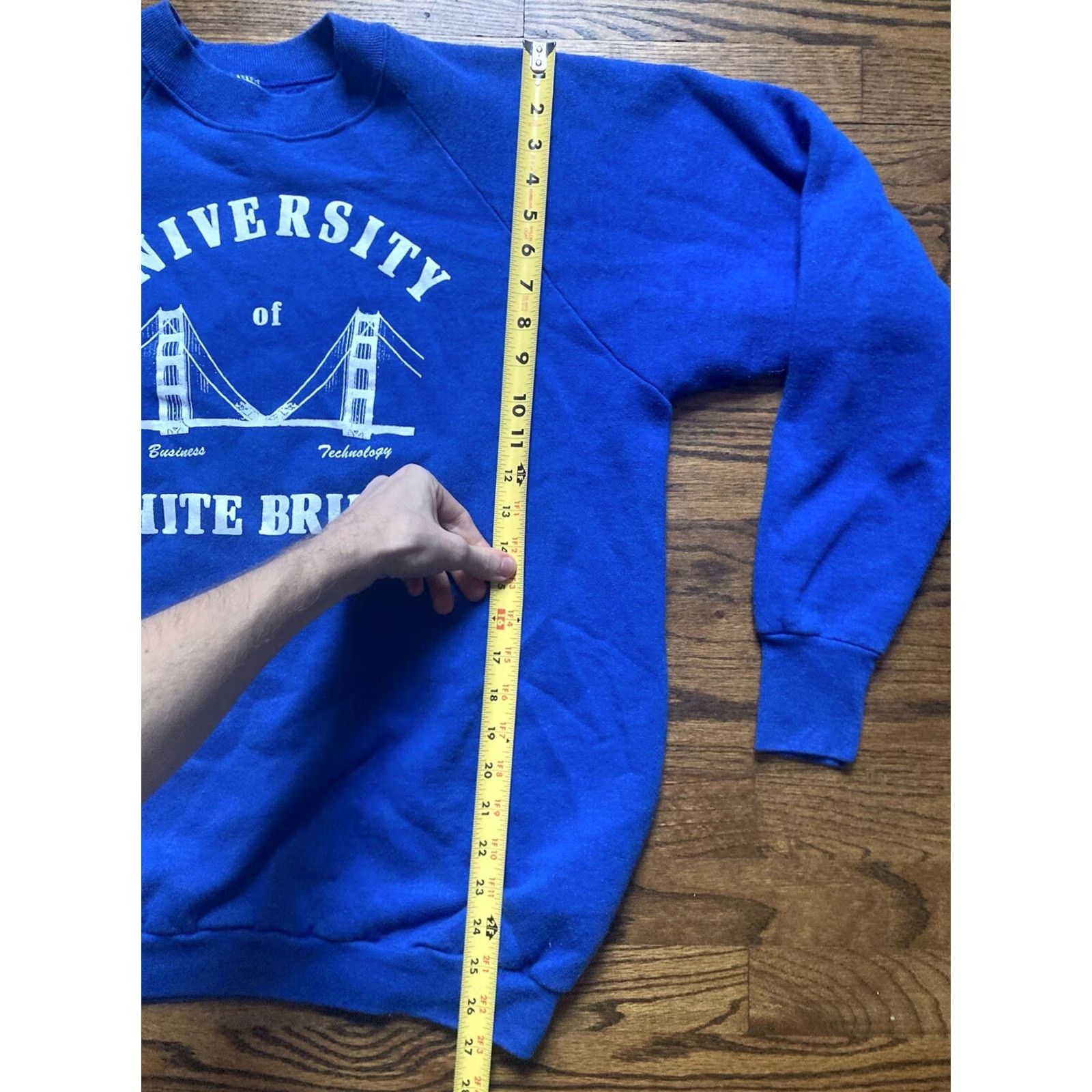 Fruit Of The Loom VINTAGE University Of Nashville State USA Sweatshirt Size XL White 90s Size US XL / EU 56 / 4 - 4 Thumbnail