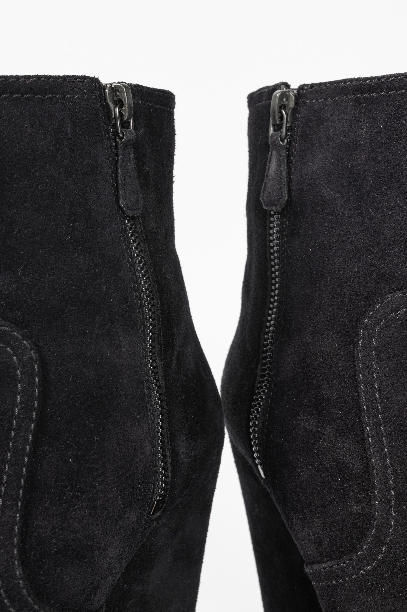 Prada Prada Black Suede Wede Booties Size US 7.5 / IT 37.5 - 8 Thumbnail