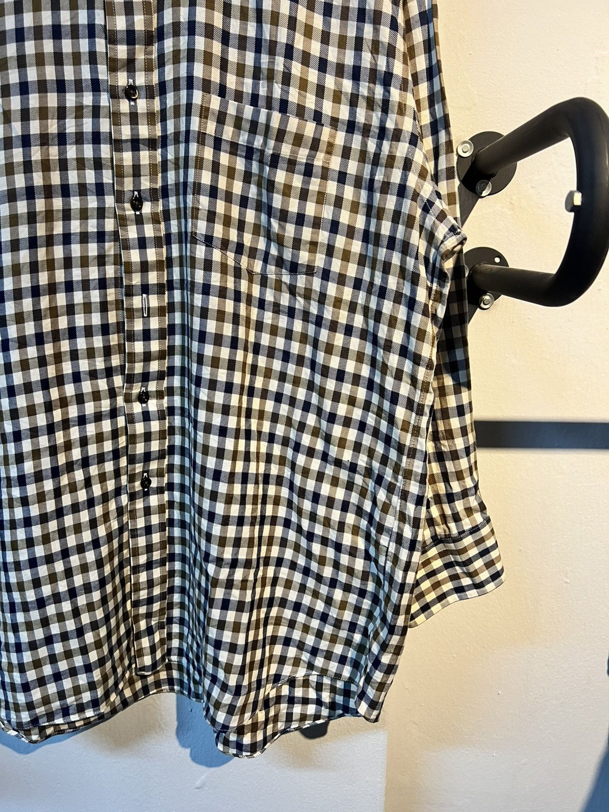 Aquascutum × Vintage Aquascutum Signature Chekered Button Shirt Size US L / EU 52-54 / 3 - 6 Thumbnail