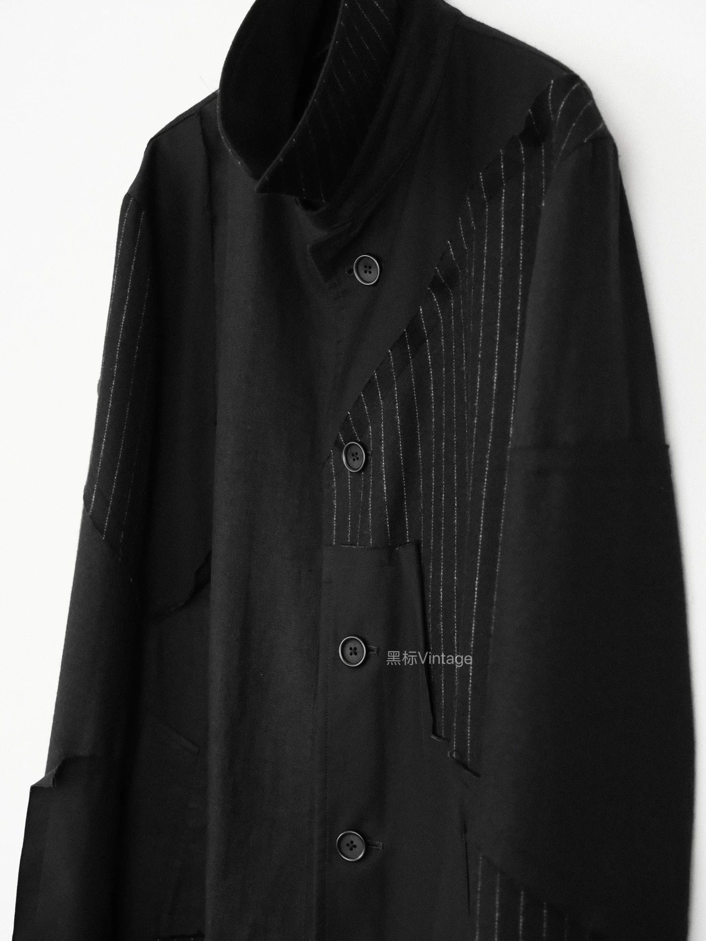 Yohji Yamamoto Yohji Yamamoto 22AW Vintage Patchwork Collar Coat Size US S / EU 44-46 / 1 - 4 Thumbnail