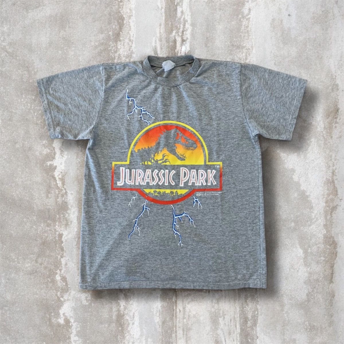 Vintage 90s Jurassic Park tee thunderbolts grey Size US S / EU 44-46 / 1 - 1 Thumbnail