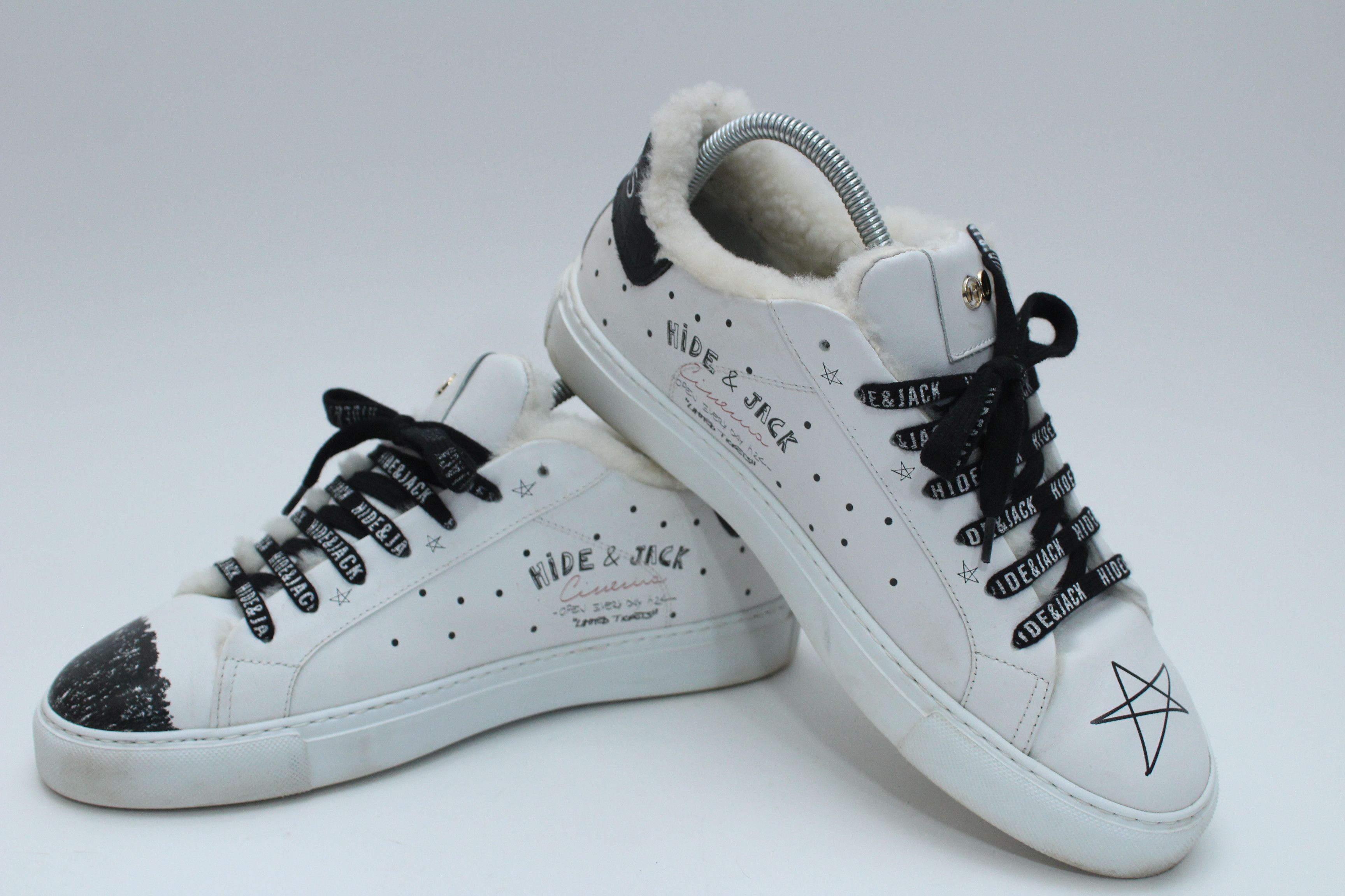 Vintage Hide&Jack x SAL Restaurant Graphic White Sneakers Size US 8 / EU 41 - 5 Thumbnail