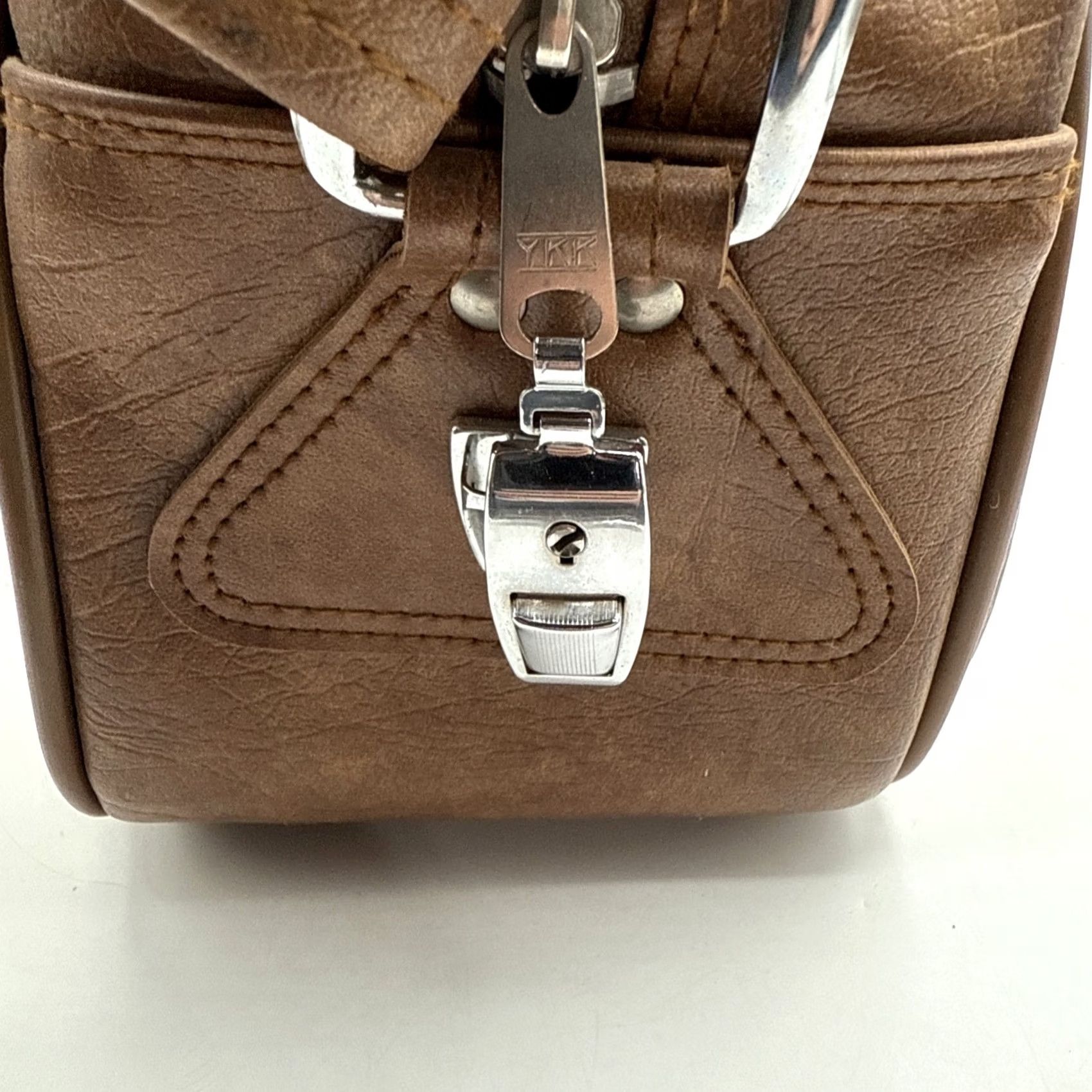 Vintage VINTAGE American Tourister Shoulder Bag 1970s Faux Leather Brown Carry-On Unisex Adult Size ONE SIZE - 5 Thumbnail