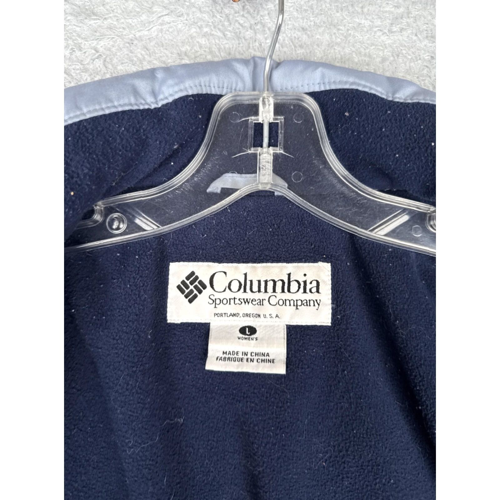 Vintage Columbia Sportswear Jacket Womens Large Gray Puffer Insulated Fleece Lined Mid-Length Zip Pockets Quilted Full Zip Size L / US 10 / IT 46 - 3 Thumbnail