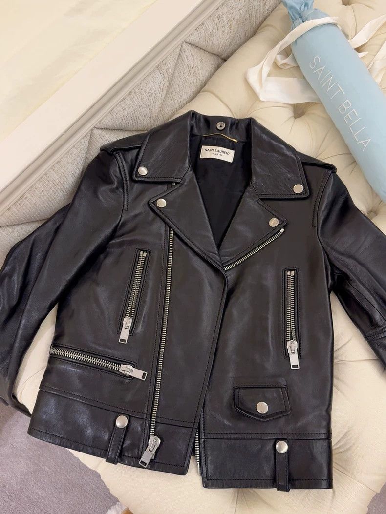 Hysteric Glamour Wool Double Rider Jacket Black Leather Jackets