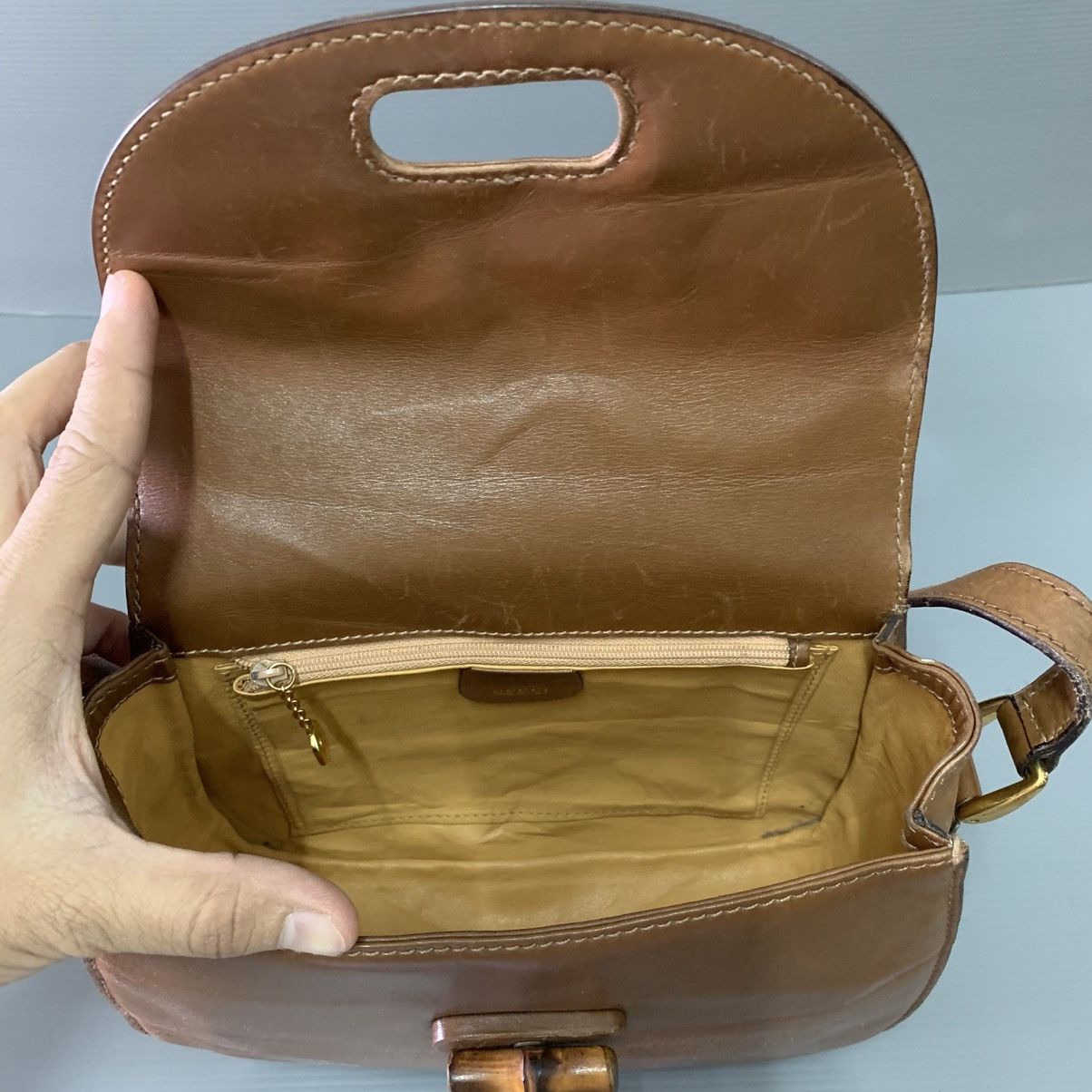 Gucci Gucci Bamboo Leather Vintage Slingbag Size ONE SIZE - 11 Thumbnail