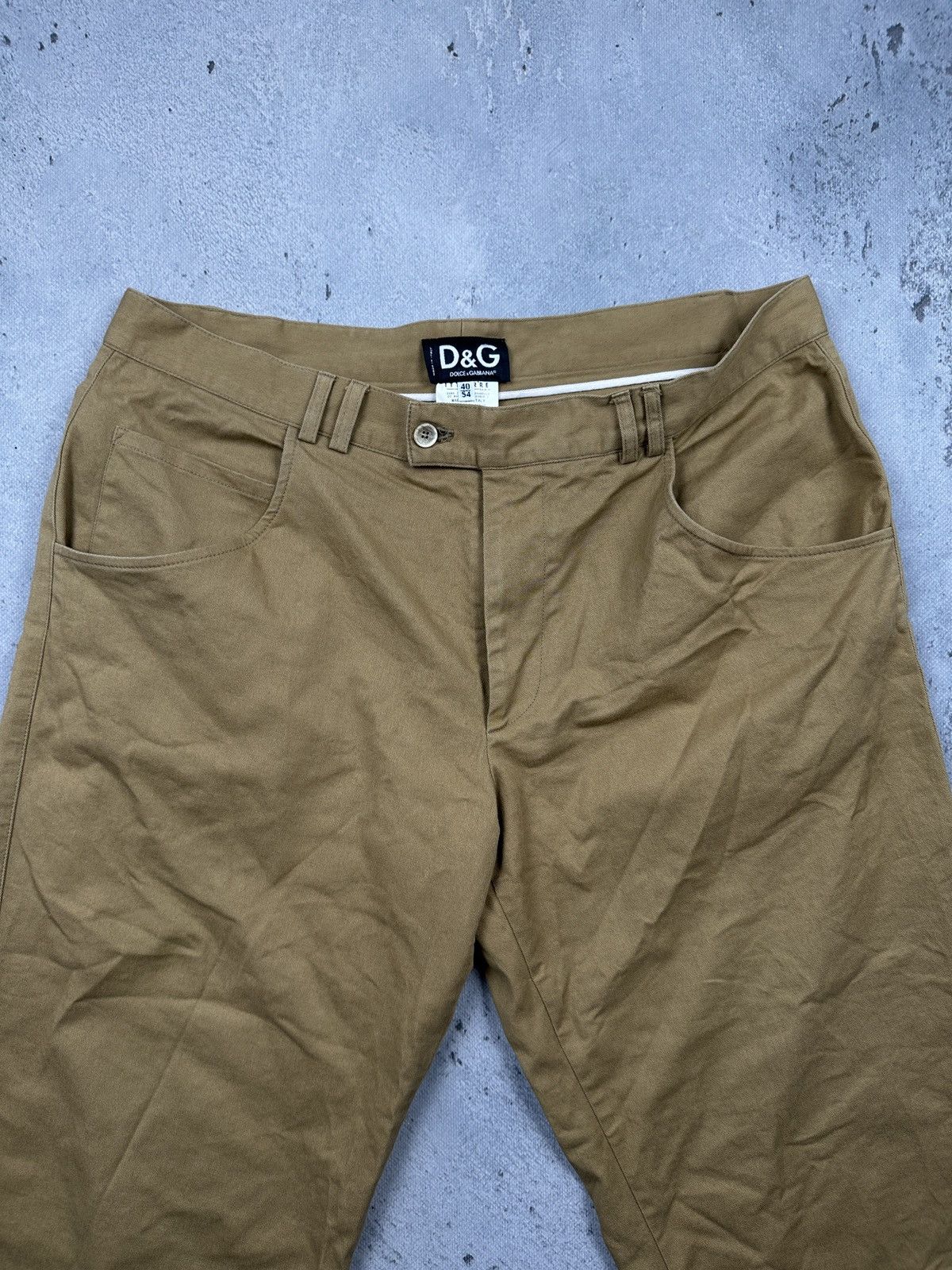 Dolce & Gabbana Vintage D&G Khaki Cotton Cropped Breeches made in Italy Rare Size US 36 / EU 52 - 15 Thumbnail