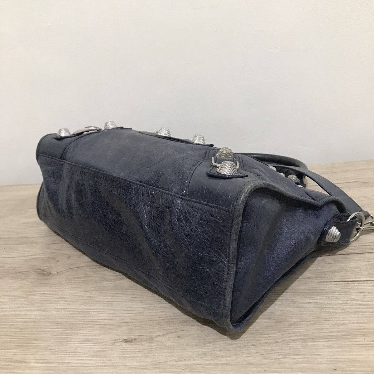 Balenciaga BALENCIAGA - CITY BAG - GIANT 21 SILVER HARDWARE (NAVY) Size ONE SIZE - 7 Thumbnail