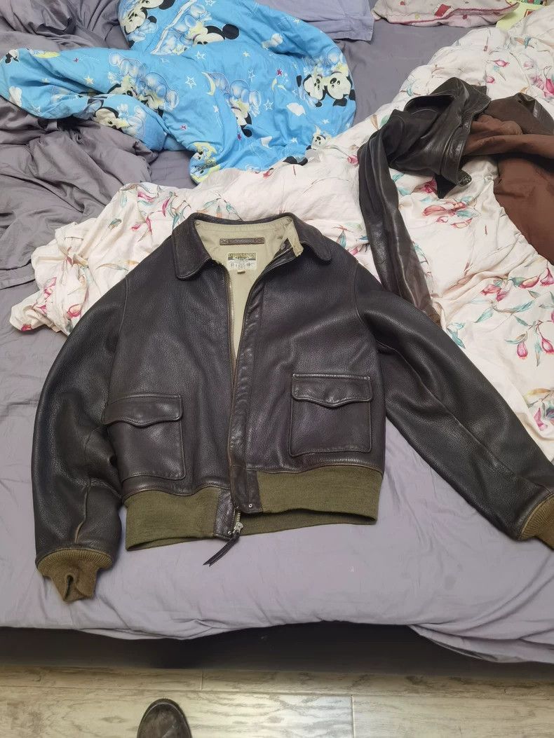 The Real McCoy's The Real McCoys a2 Leather Jacket Size US L / EU 52-54 / 3 - 2 Thumbnail