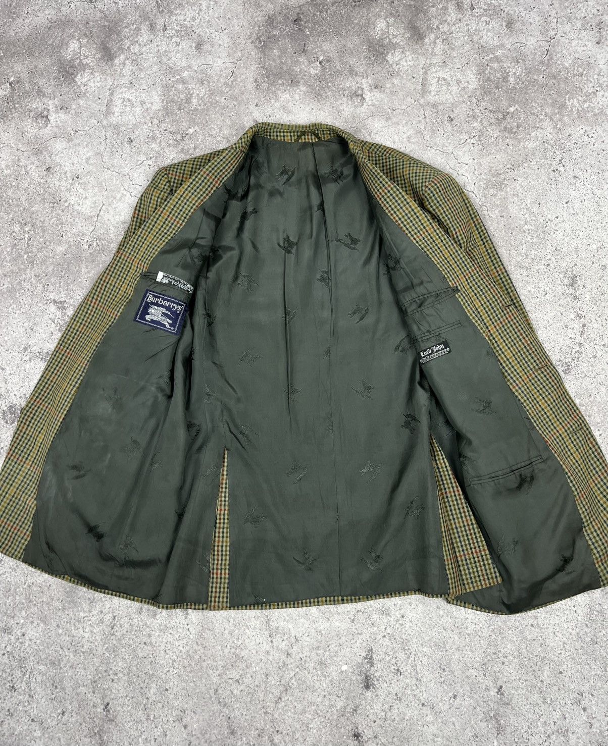 Burberry Vintage Burberrys Wool Blazer Jacket Lining Monogram Size 50R - 11 Thumbnail