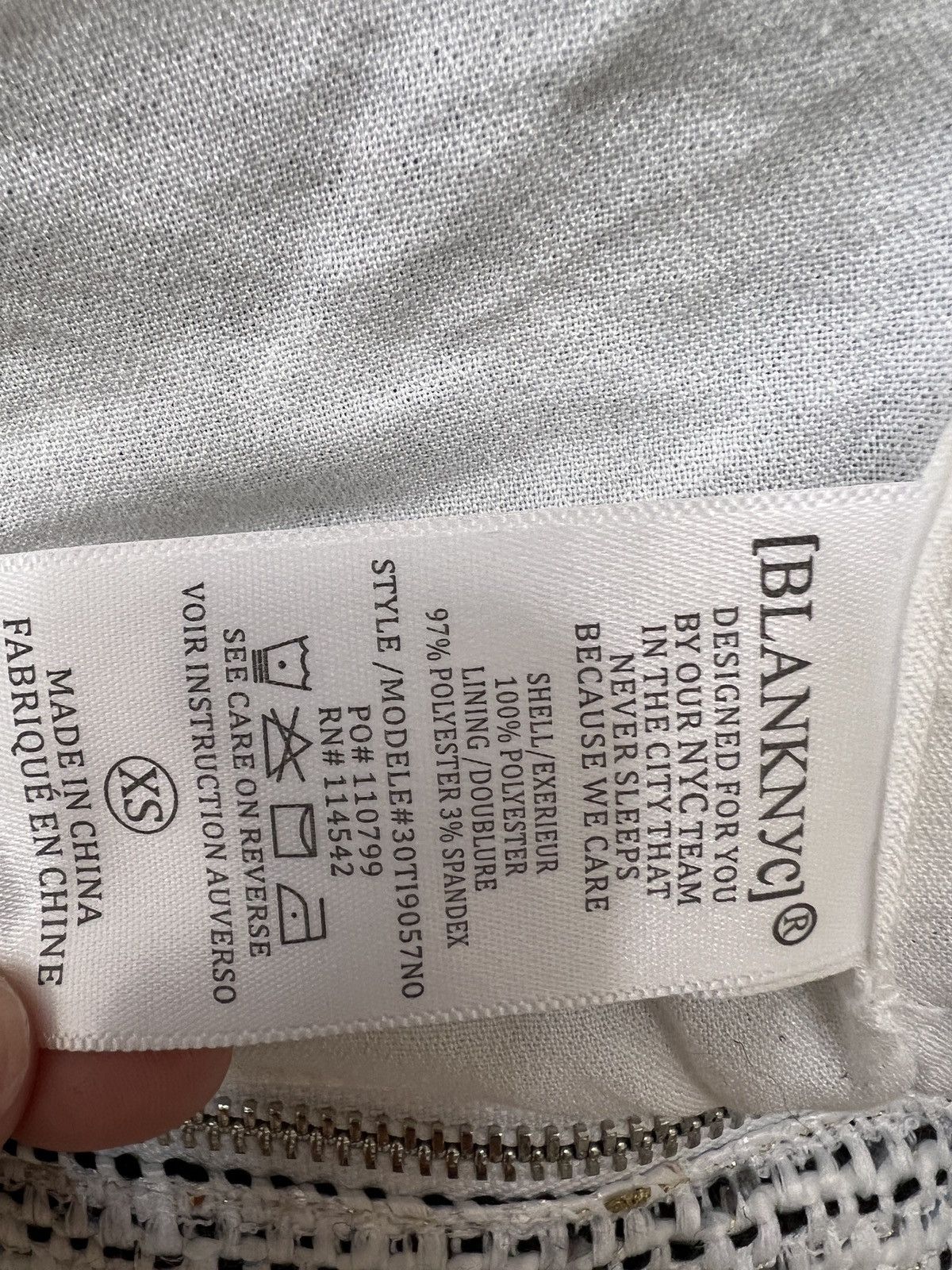 BLANKNYC Blank NYC tweed biker jacket black and white Size XS / US 0-2 / IT 36-38 - 7 Thumbnail