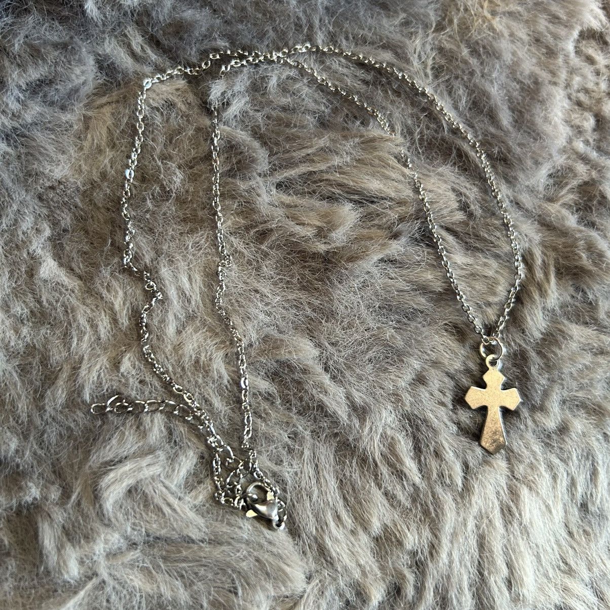 Handmade Handcrafted vintage delicate silver cross pendant necklace Size ONE SIZE - 8 Thumbnail