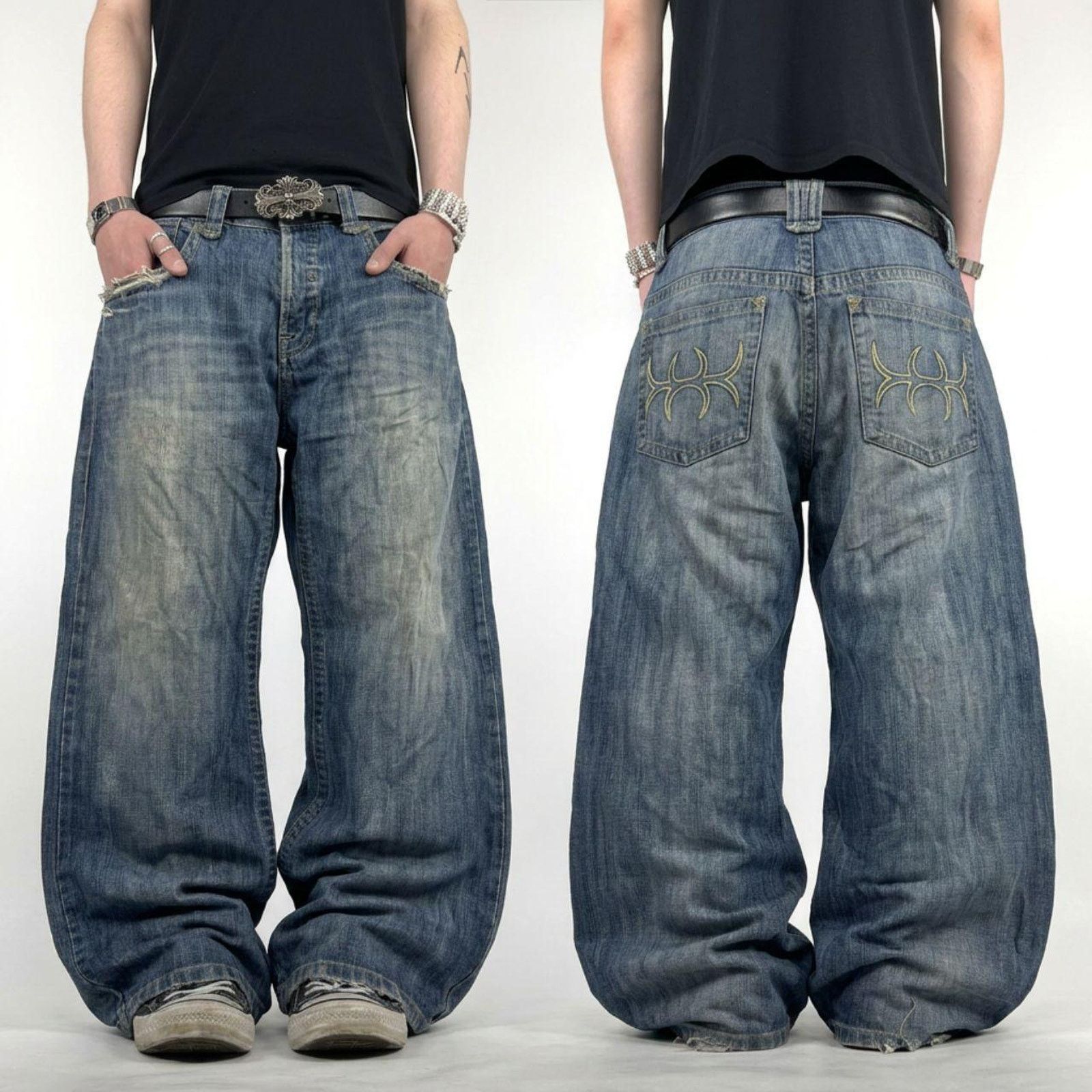 パンツ DIESEL archive black tech Y2K wide pants Diesel × Japanese Brand × Vintage Vintage archive y2k baggy wide
