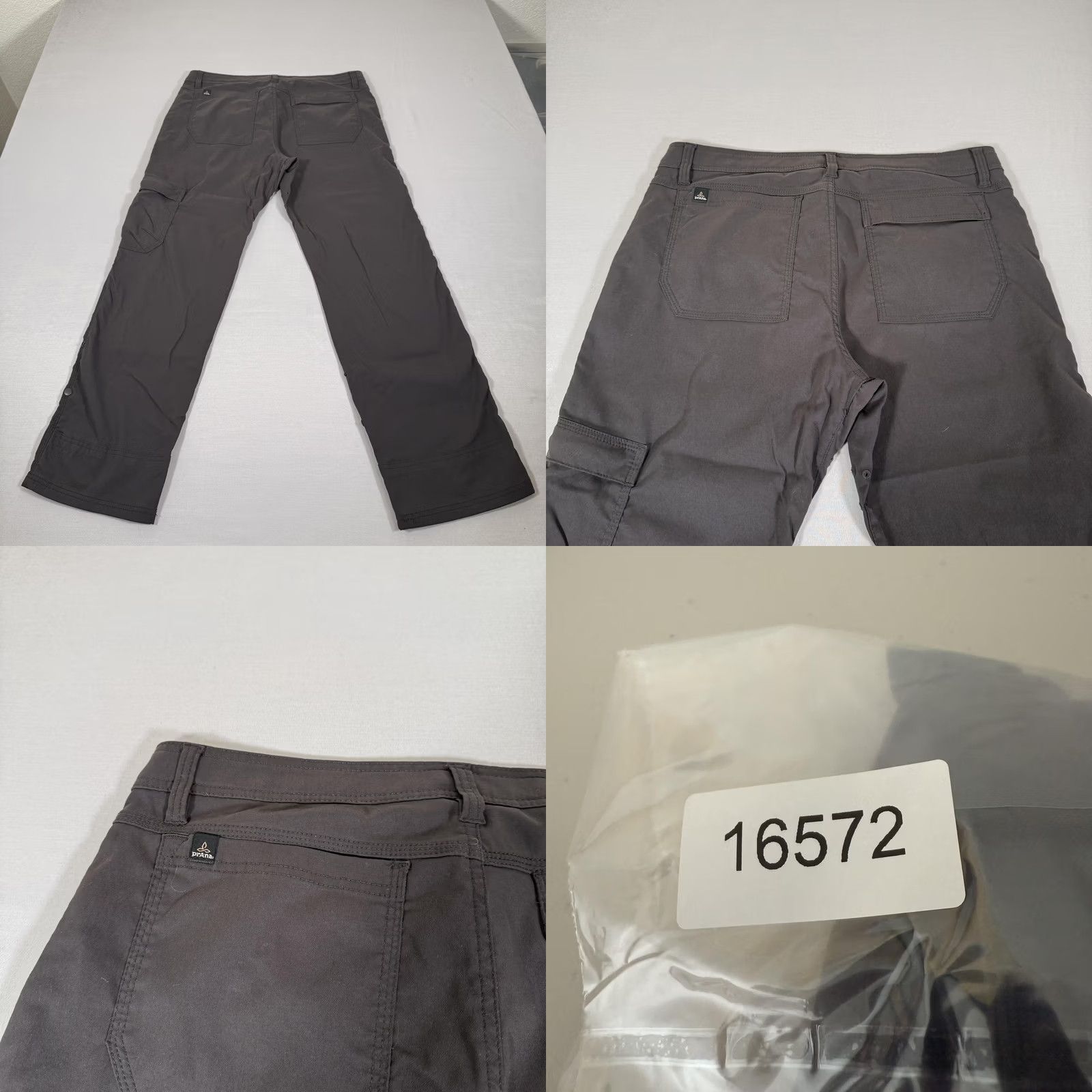 Prana prAna Zion Stretch Cargo Pants Mens 34x30 Gray Lightweight Hiking Outdoor Belted Zip Fly Pockets Cargo Waist Adjustable Regular Fit Casual Travel Mens Size US 34 / EU 50 - 9 Thumbnail