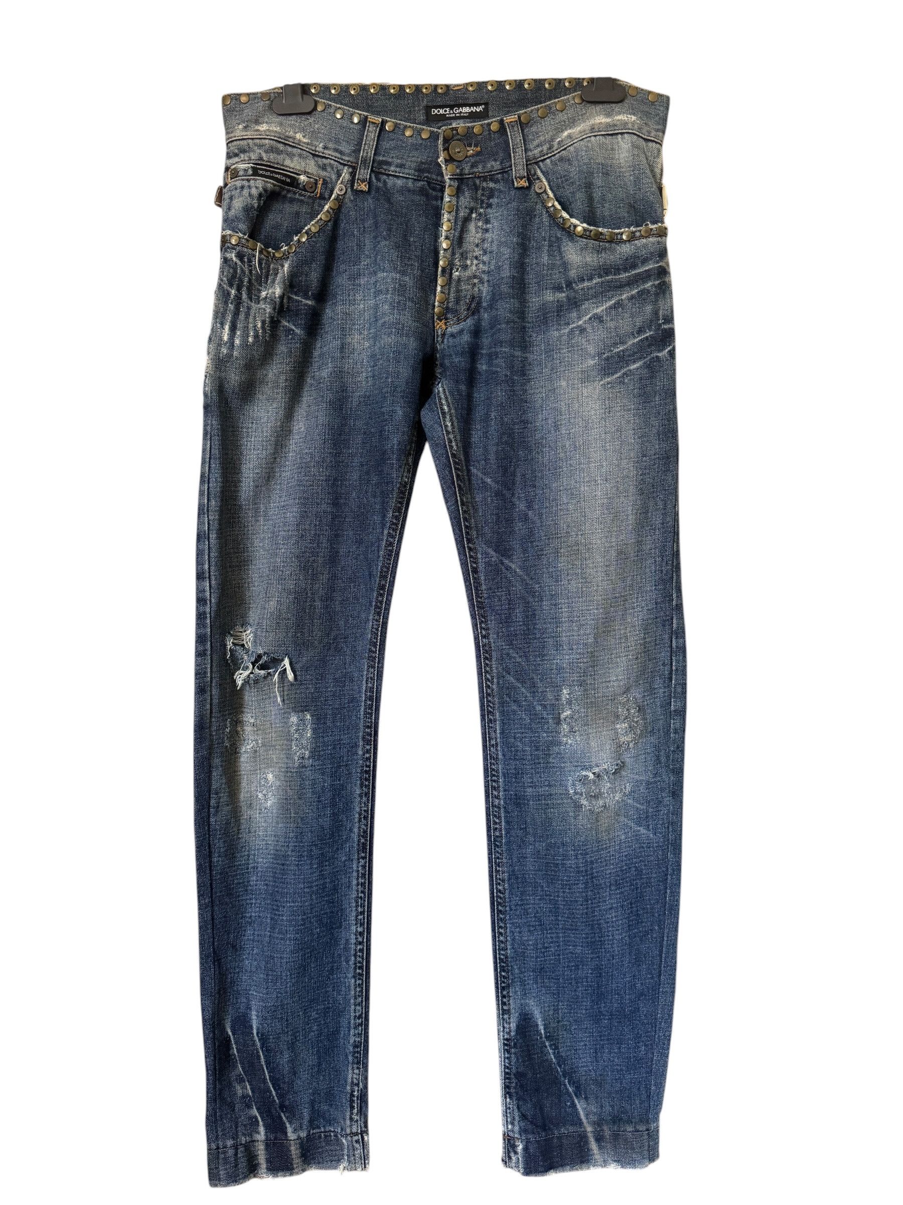 Dolce & Gabbana Dolce & Gabbana RUNWAY SS05 Look 20/76 Studded Jeans W34/L32 Size US 34 / EU 50 - 3 Thumbnail