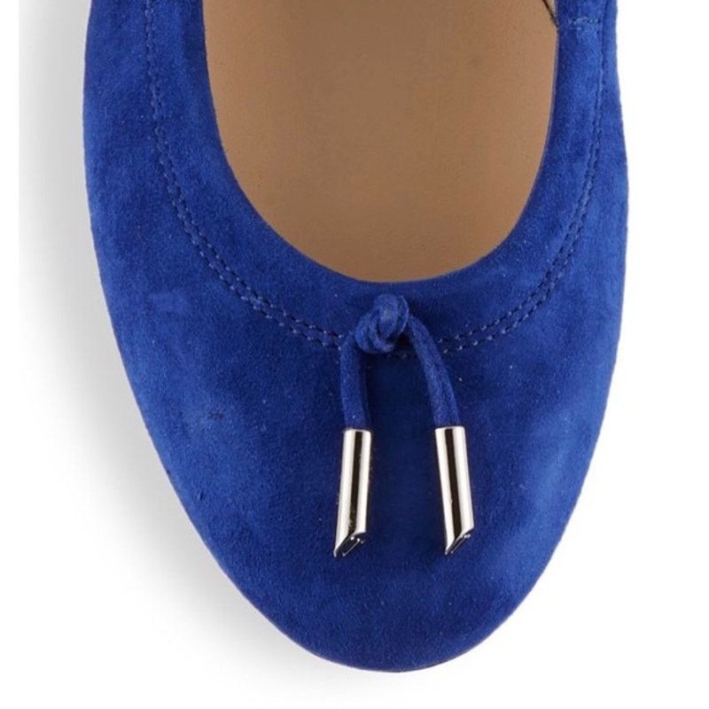 Tod's Tods Blue Suede Ballerina Dee Laccetto Ballet flats sz. 38 Size US 8 / IT 38 - 2 Thumbnail