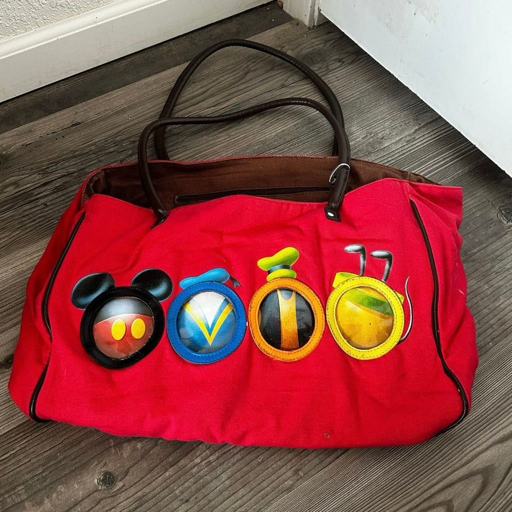 Disney red disney land mickey and friends large tote bag Size ONE SIZE - 1 Thumbnail