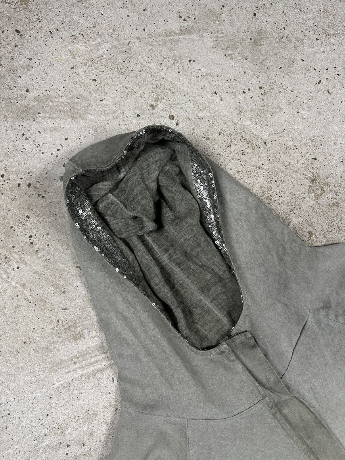 Other Vintage Y2K Grey/Khaki Faded Hooded Full Zip Jacket Archive Size US M / EU 48-50 / 2 - 8 Thumbnail