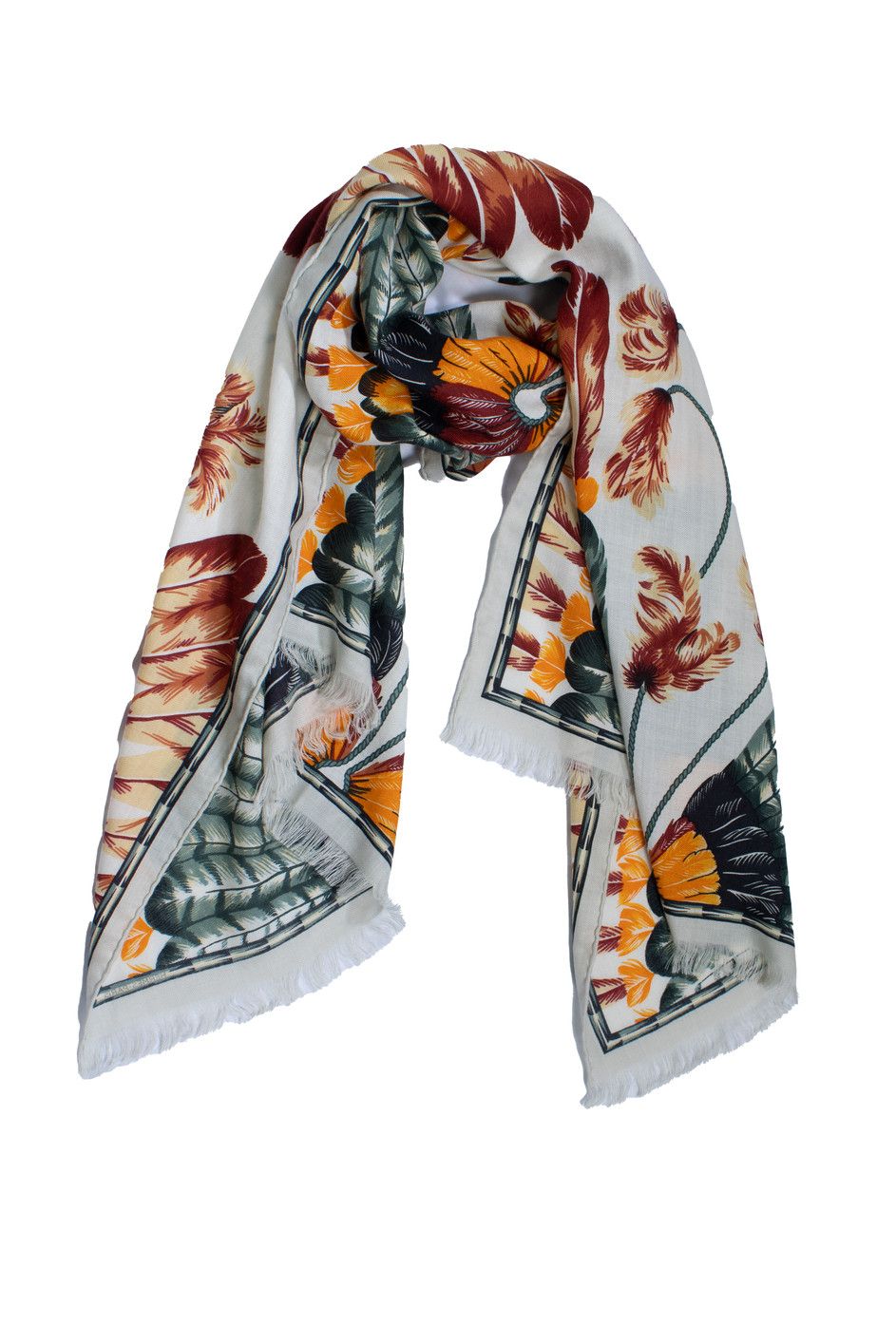 Hermes Hermes, BRAZIL cashmere and silk scarf Size ONE SIZE - 2 Thumbnail
