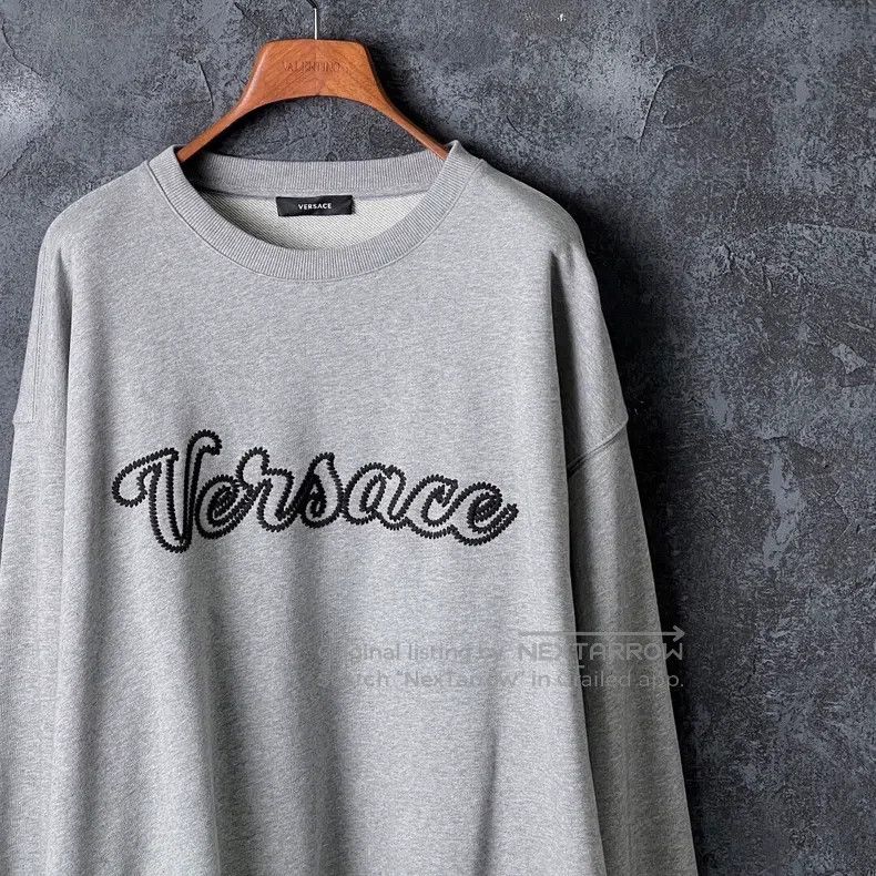 Versace Versace Cotton sweatshirt with gray letters Size US M / EU 48-50 / 2 - 4 Thumbnail