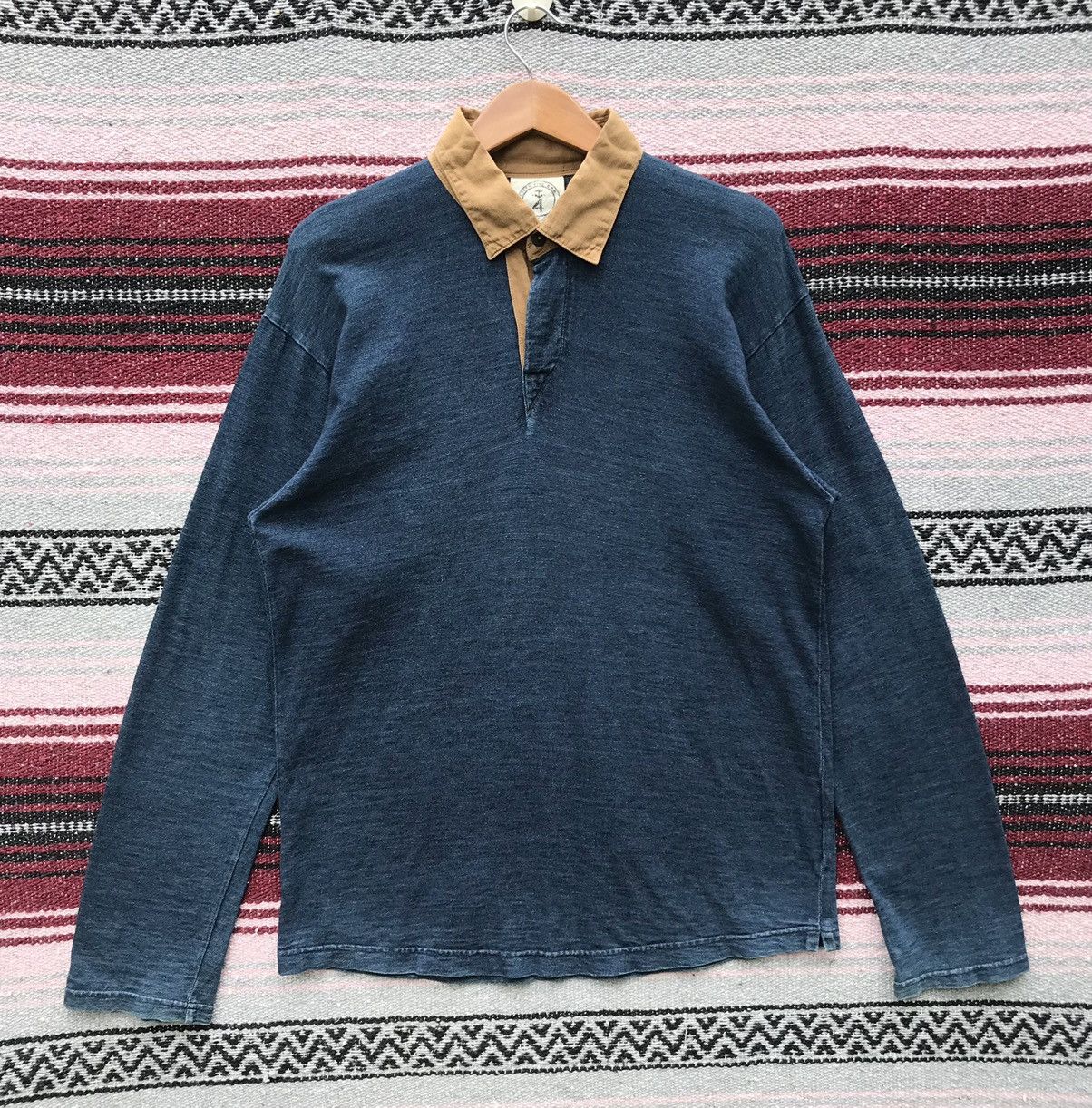 45rpm 45Rpm Marine 45 indigo blue Polo Tee Japanese Brand Size US S / EU 44-46 / 1 - 1 Thumbnail