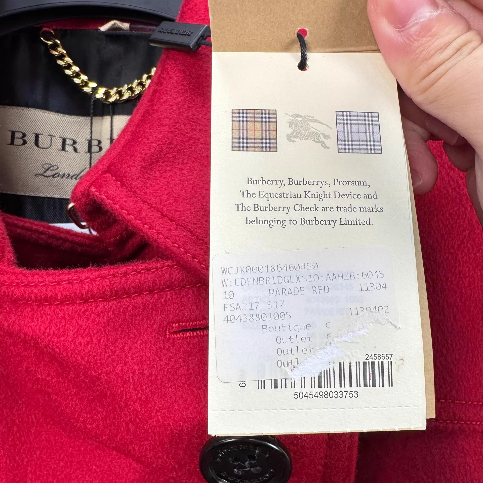 Burberry Burberry double-breasted wool coat UK10 new Size M / US 6-8 / IT 42-44 - 5 Thumbnail