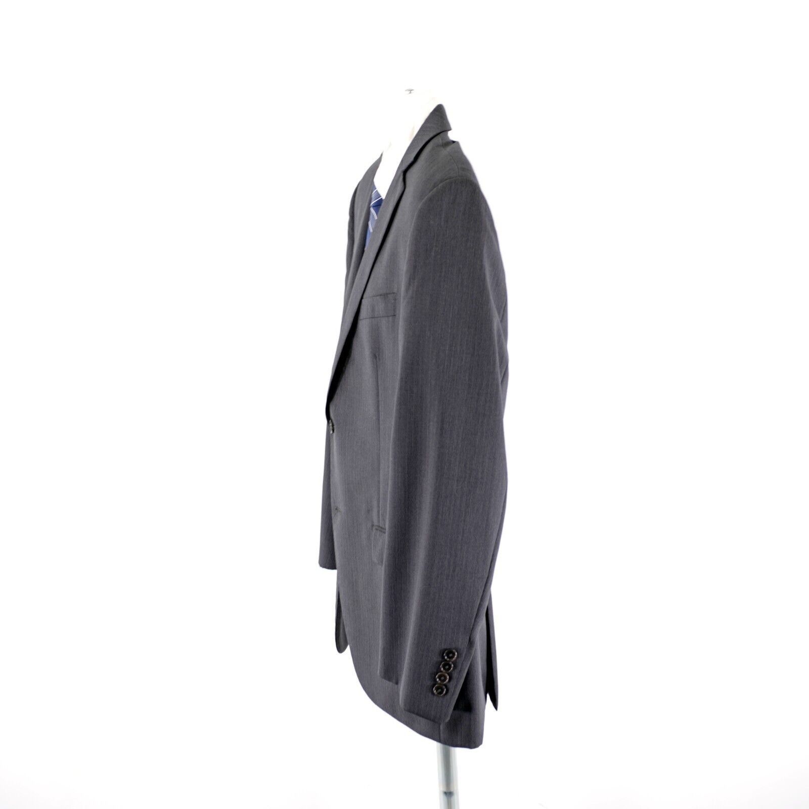 DKNY Dkny 2 Wool Gray Striped 2 Button Piece Suit 40R Or Slim 42R Size 40R - 9 Thumbnail