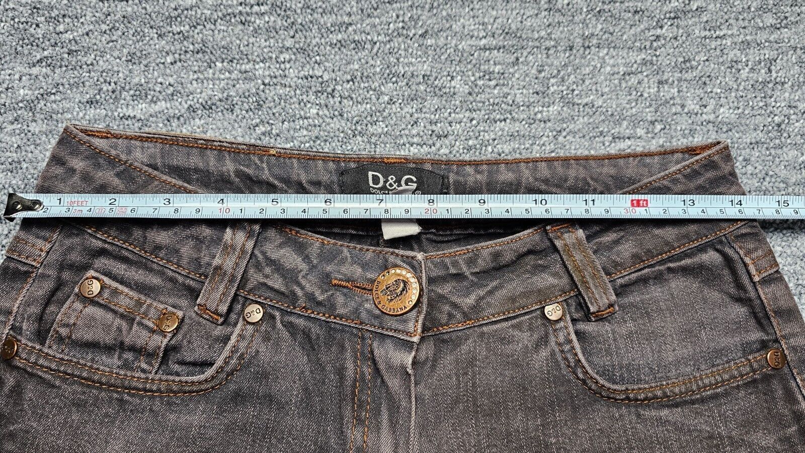 Dolce & Gabbana Vintage Y2K Dolce&Gabbana Gemstone Bell Bottom Jeans 28 Size 28" / US 6 / IT 42 - 16 Thumbnail