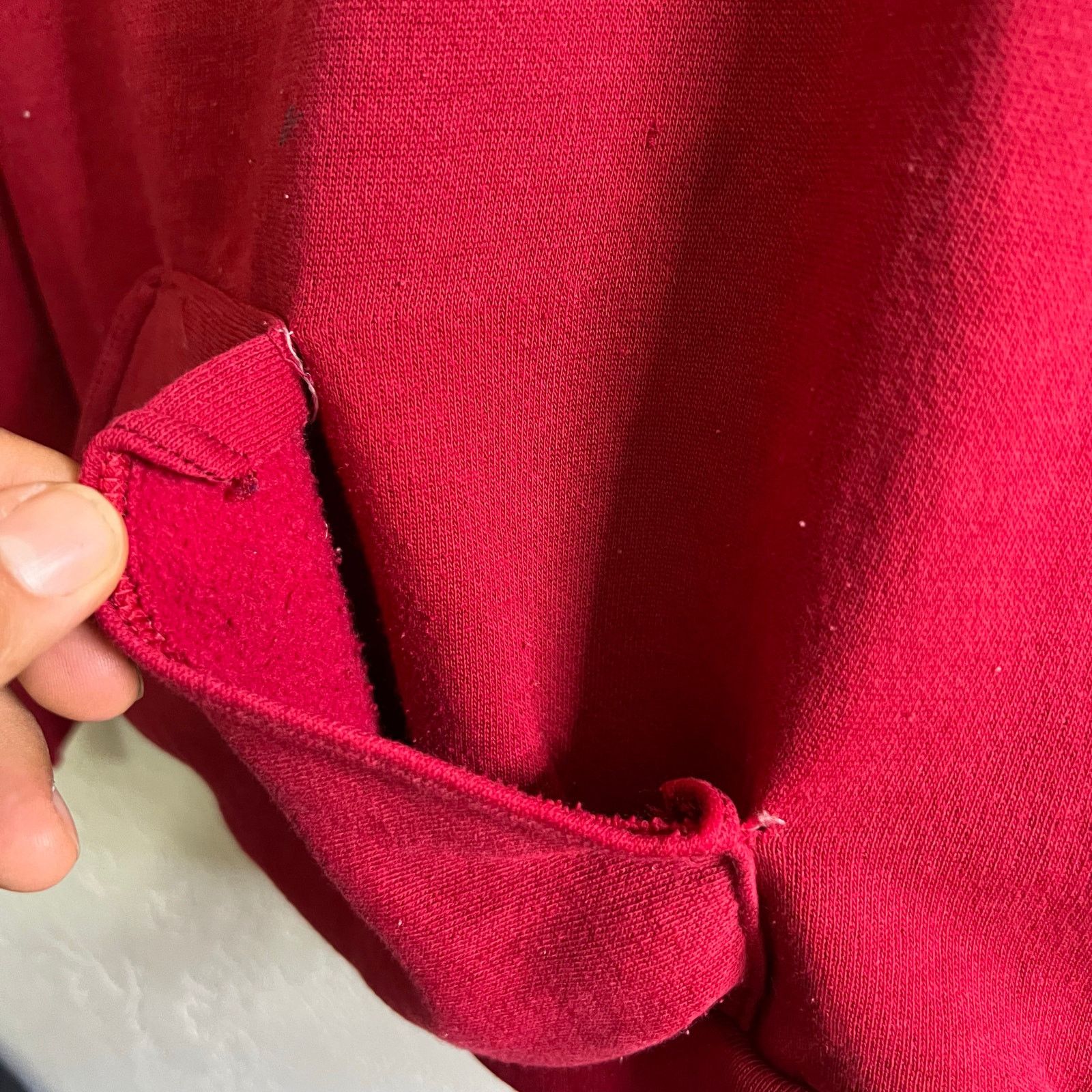 Russell Athletic Vintage 1970s Russell Athletic Hoodie Red USA Distressed L Size US L / EU 52-54 / 3 - 5 Thumbnail