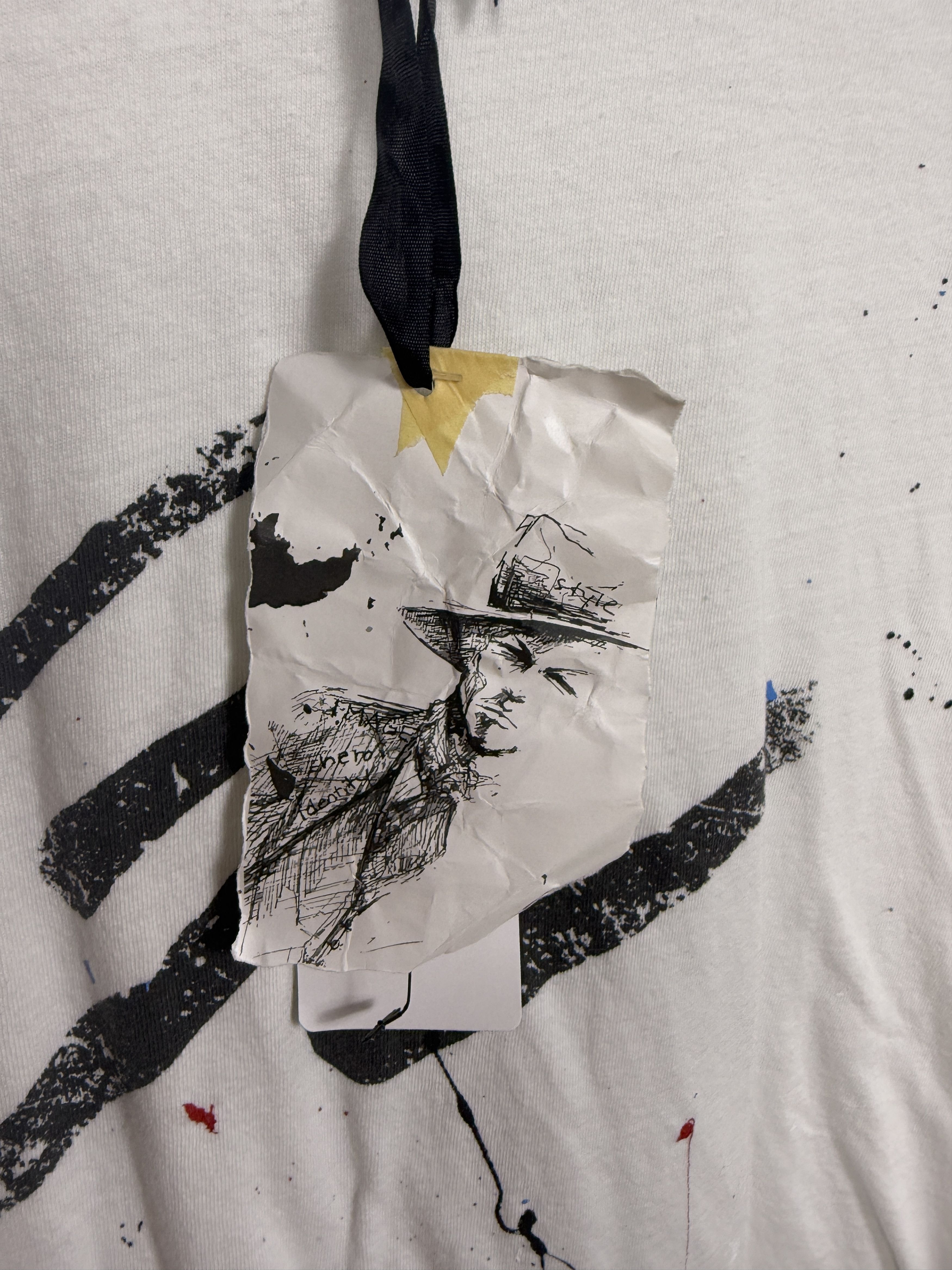 Greg Lauren Greg Lauren White Paint Splatter Tee Size US L / EU 52-54 / 3 - 10 Thumbnail
