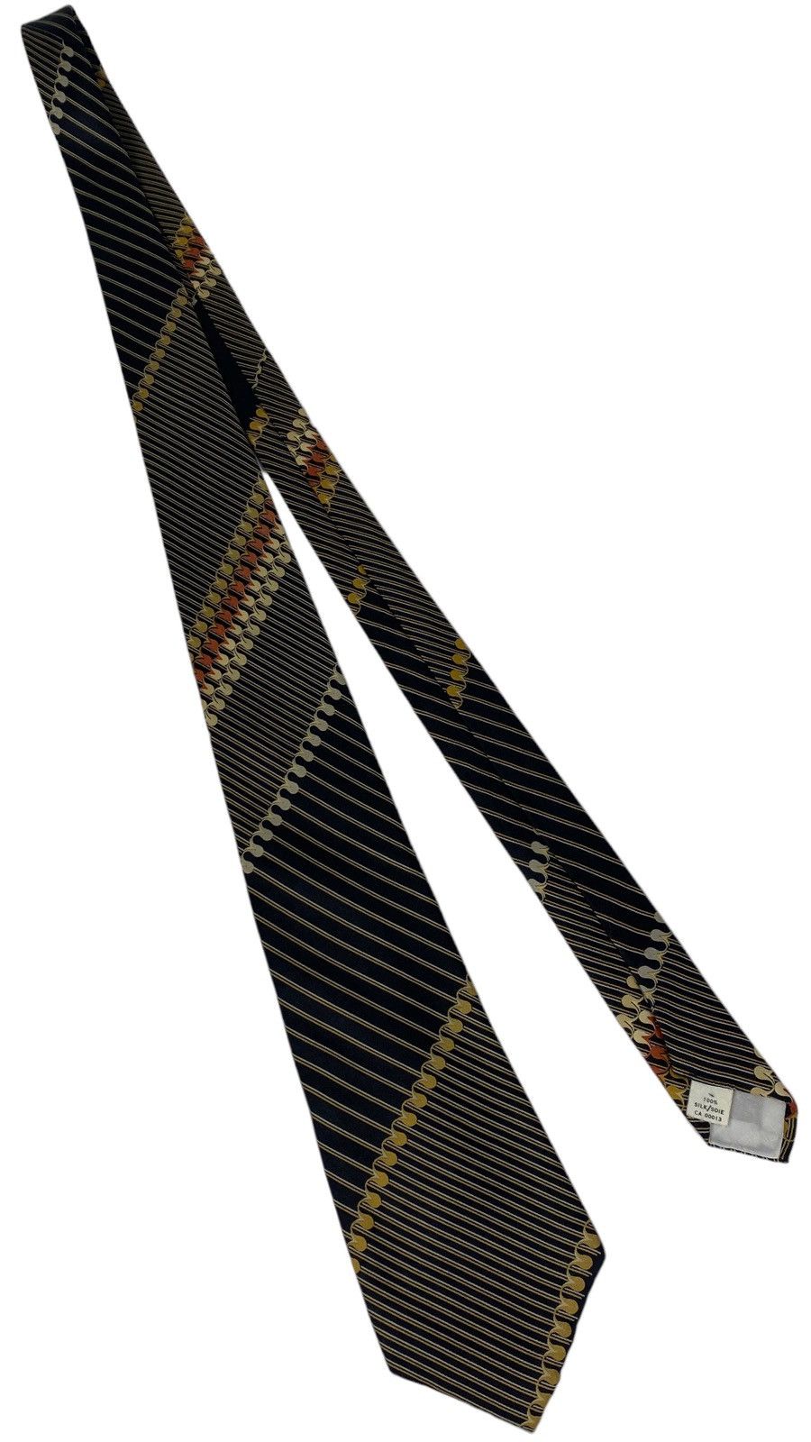Christian Dior Monsieur 🔥LASTDROP🔥 Vintage 70s 80s Dior Abstract Striped Silk Tie Size ONE SIZE - 2 Thumbnail