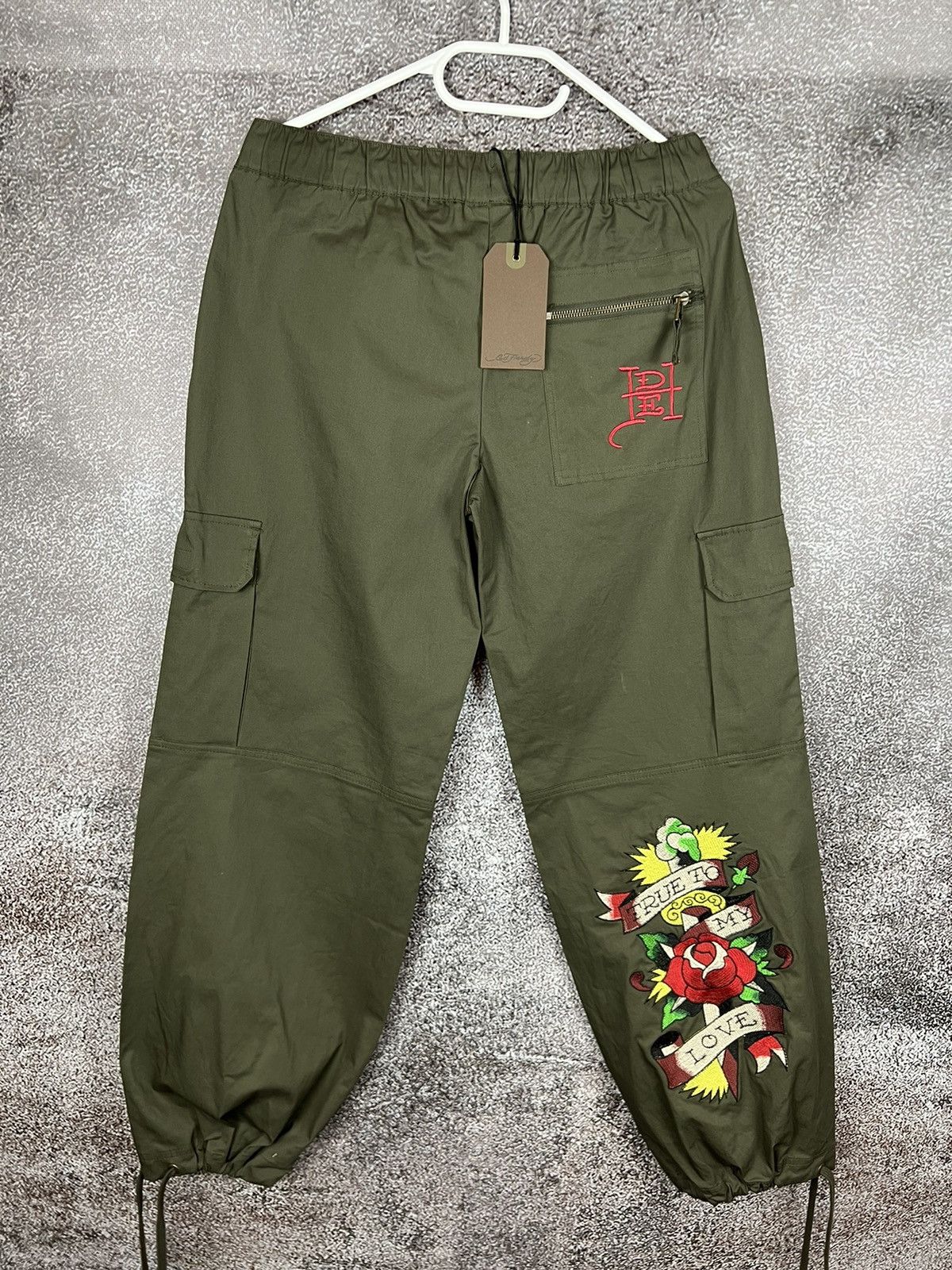 Ed Hardy New‼️ Ed Hardy Cargo pants embroidered logo Christian Audiger Size 28" / US 6 / IT 42 - 1 Thumbnail