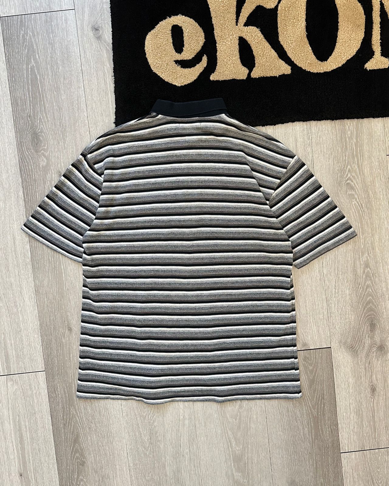 Valentino Vintage Claudio Valentino Striped Polo T-Shirt - XL (3L) Size US XL / EU 56 / 4 - 2 Thumbnail