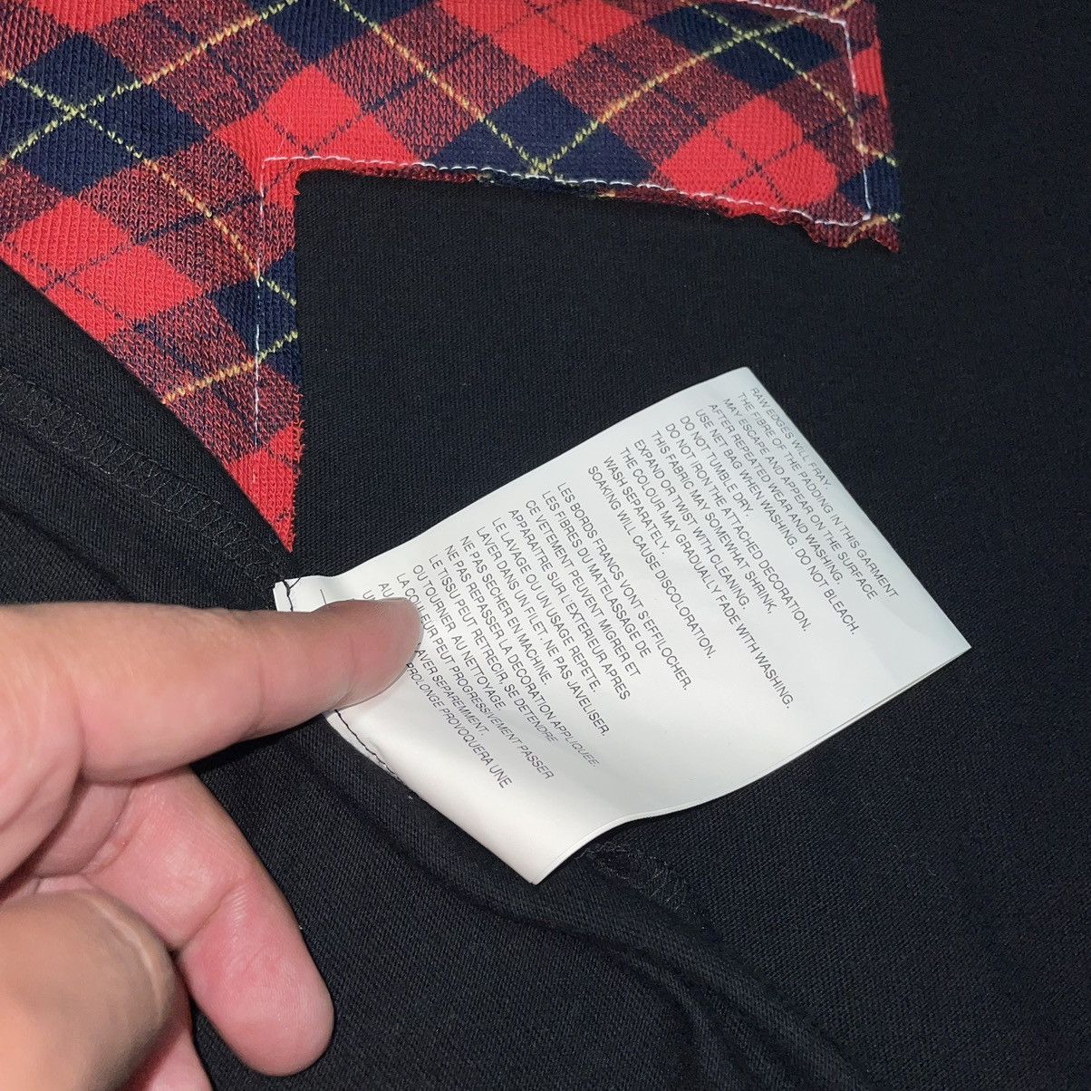 Comme des Garcons × Comme des Garcons Black × Comme des Garcons SHIRT Comme Des Garçons AD2012 padded cross T-shirt plaid Size US XL / EU 56 / 4 - 9 Thumbnail