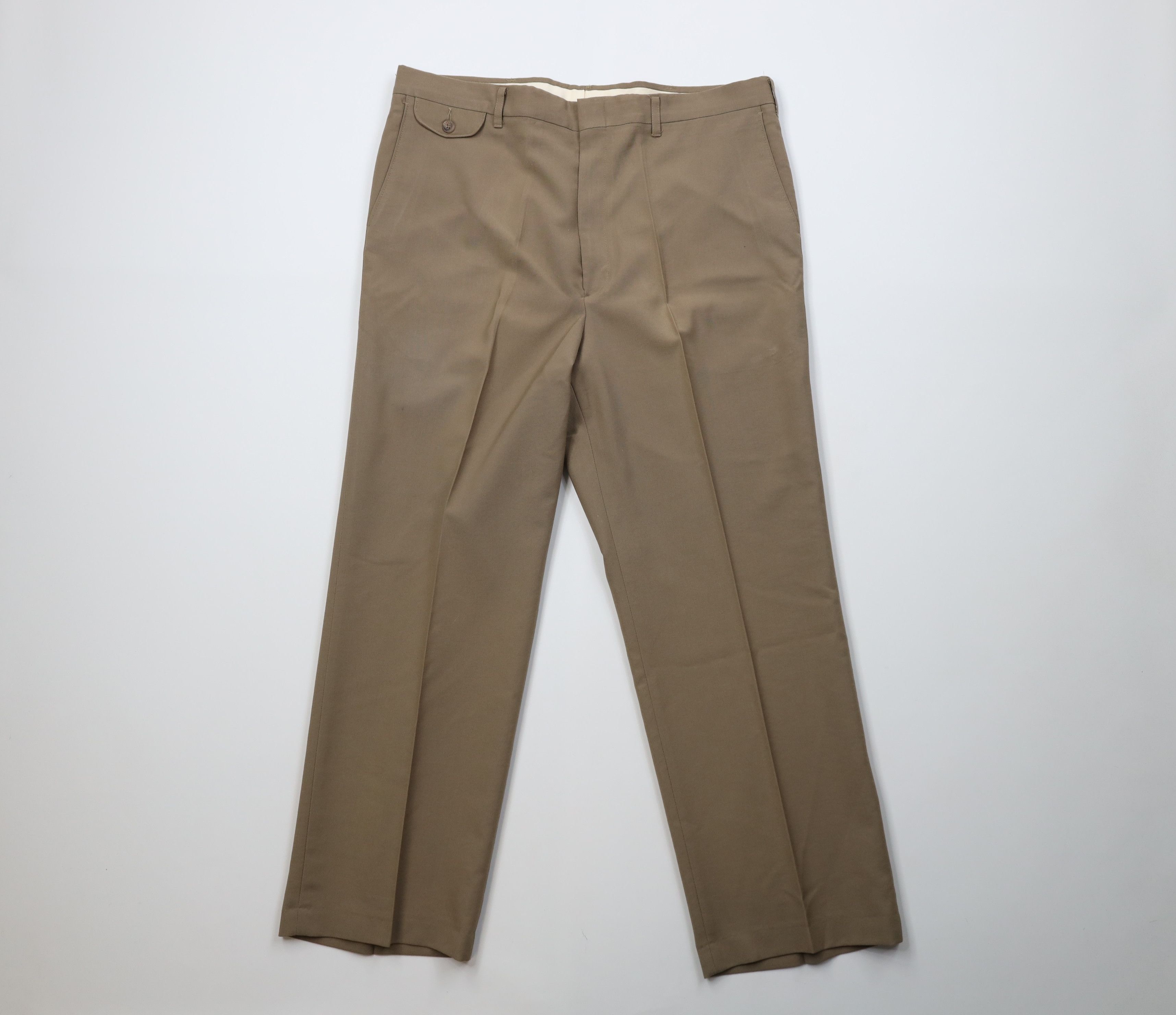 Vintage Vintage 90s Streetwear Wool Blend Knit Wide Leg Chino Pants Size US 38 / EU 54 - 1 Thumbnail