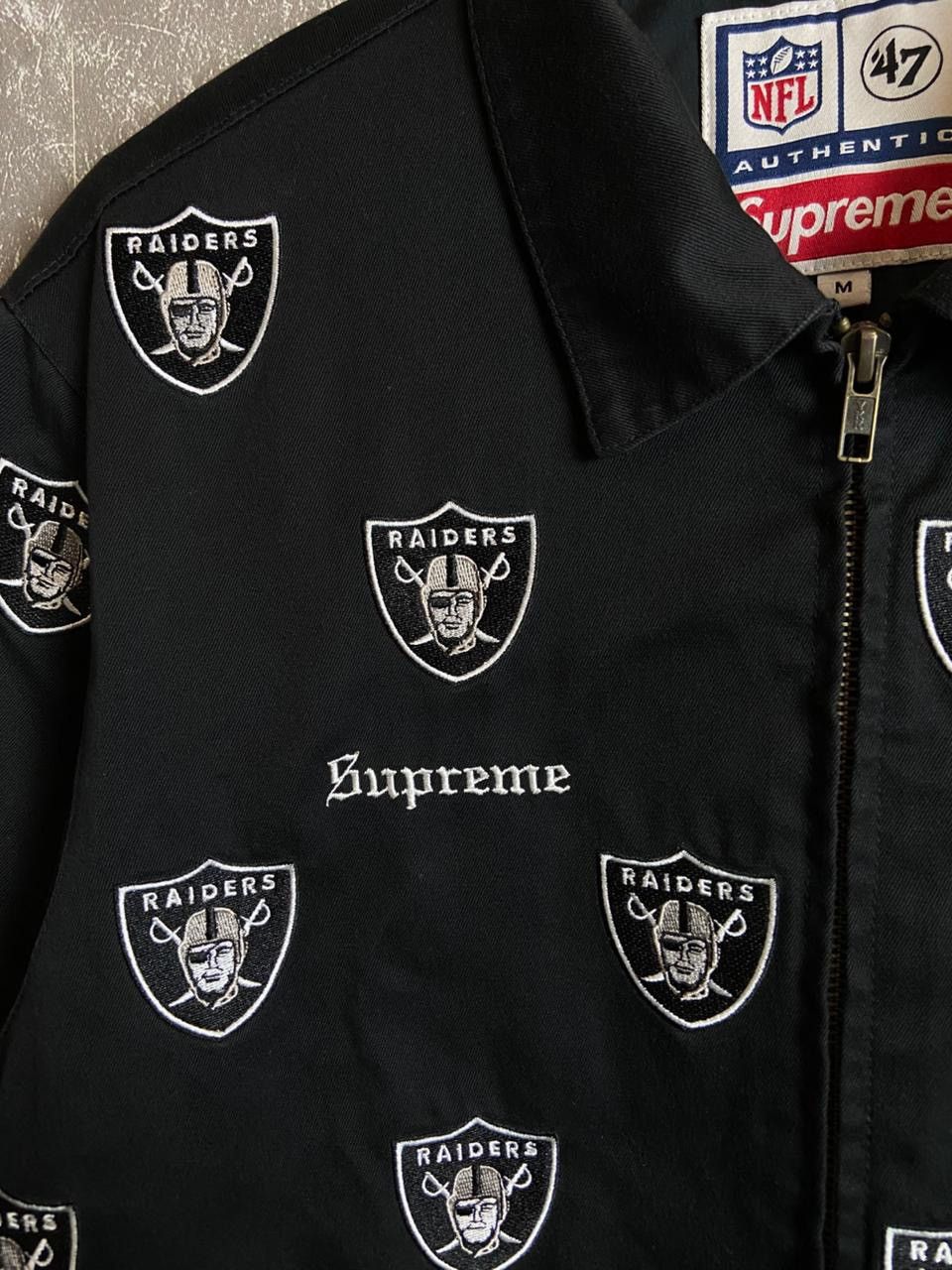 47 Brand × NFL × Supreme Supreme SS19 x NFL x Raiders x 47 Embroidered Jacket Size US M / EU 48-50 / 2 - 3 Thumbnail