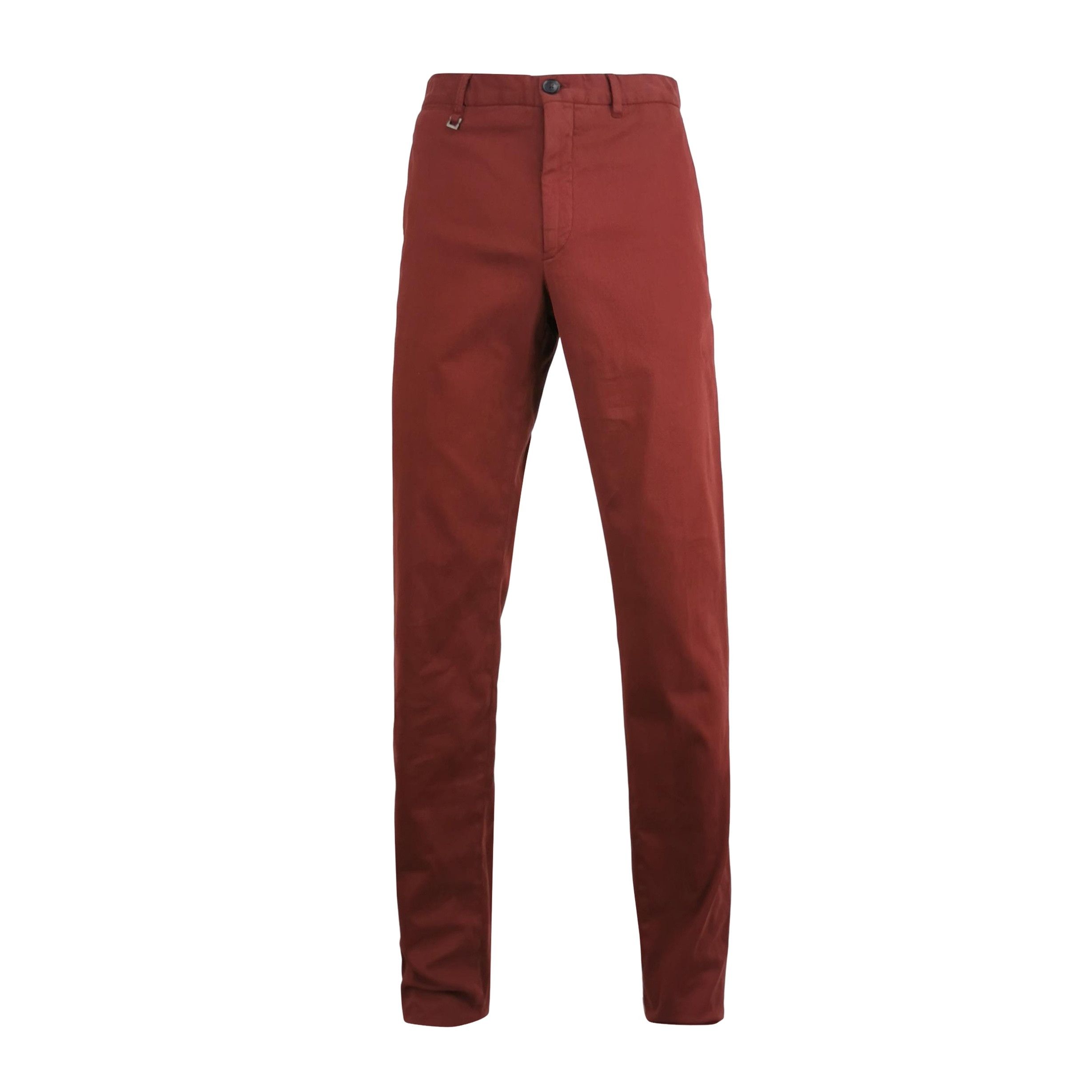Ermenegildo Zegna Ermenegildo Zegna Red Cotton Casual Pants Size 32 Size US 32 / EU 48 - 1 Thumbnail