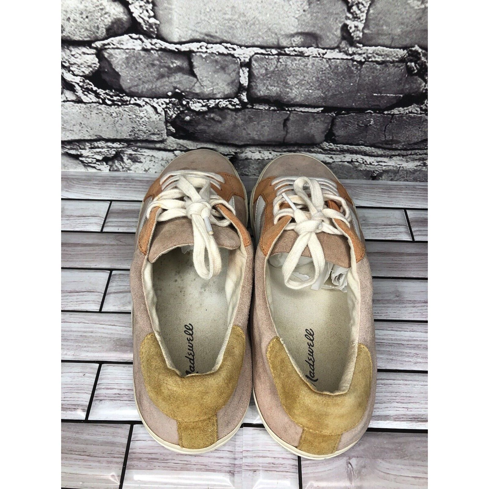 Madewell Madewell Sidewalk Suede Orange Leather Lace Low Top Sneakers Size US 10 / IT 40 - 6 Thumbnail