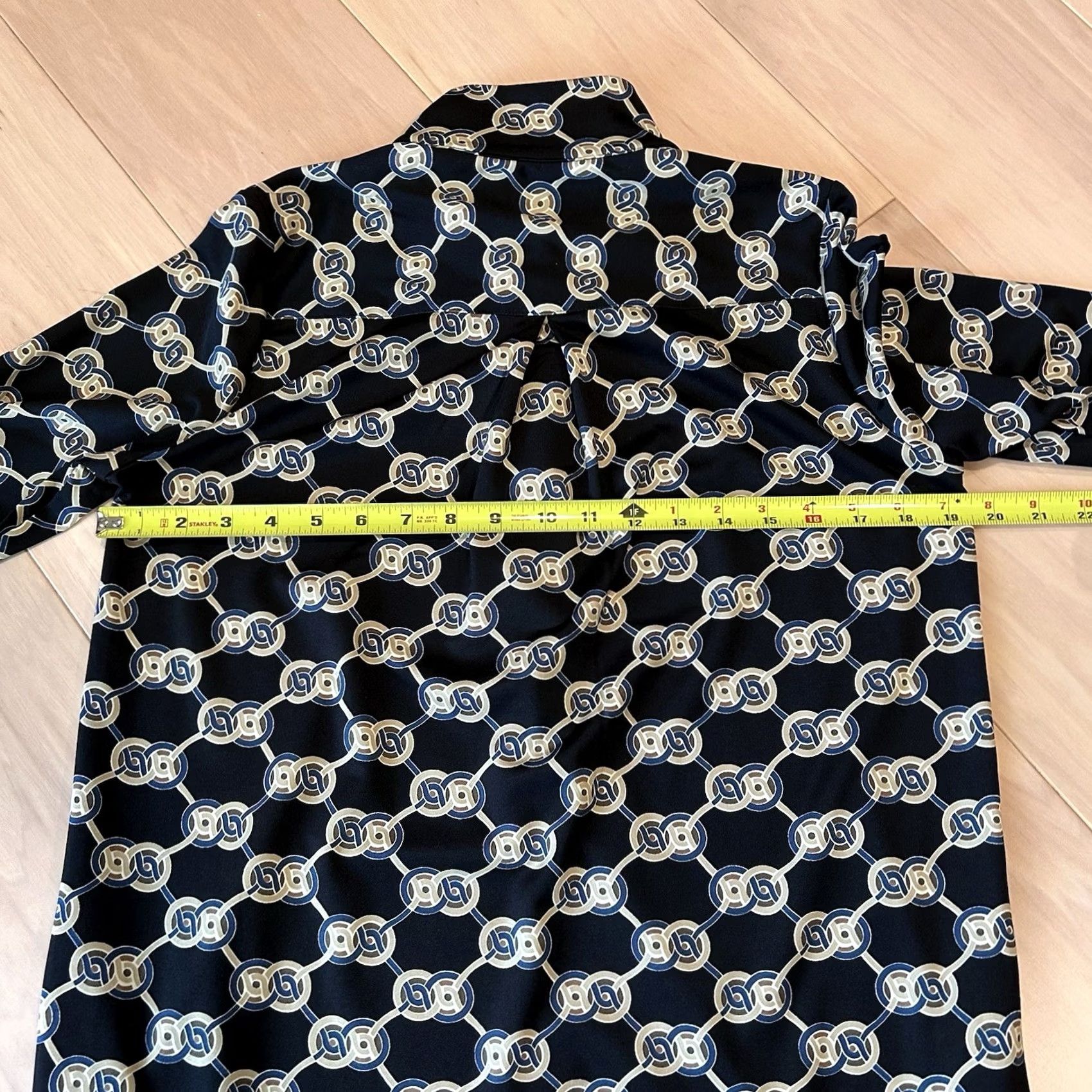 J.McLaughlin J. McLaughlin Berlin Black Dress Long Sleeve Women’s XS Shirt Knit Geometric Knee Length Casual Business Womens XS Black, Rayon, Spandex Size XS / US 0-2 / IT 36-38 - 7 Thumbnail