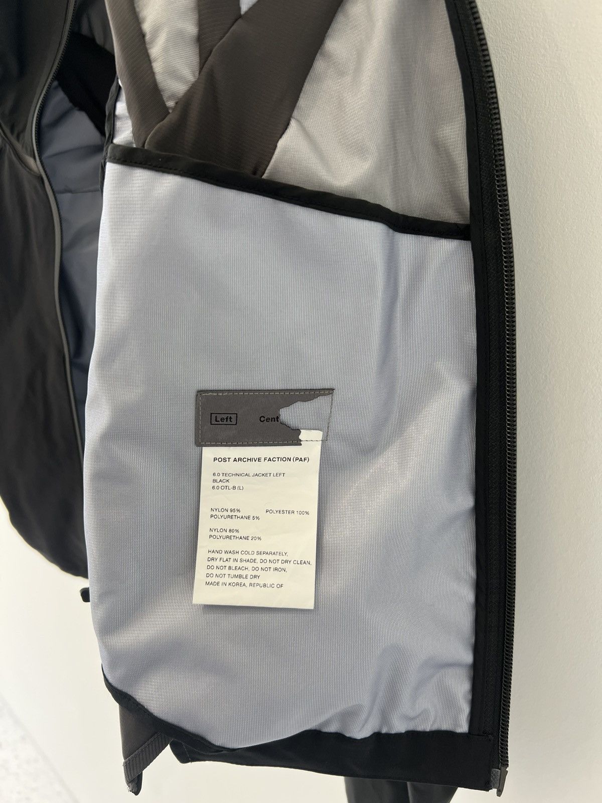 POST ARCHIVE FACTION (PAF) 6.0 TECHNICAL JACKET LEFT (BLACK) Size US M / EU 48-50 / 2 - 7 Thumbnail