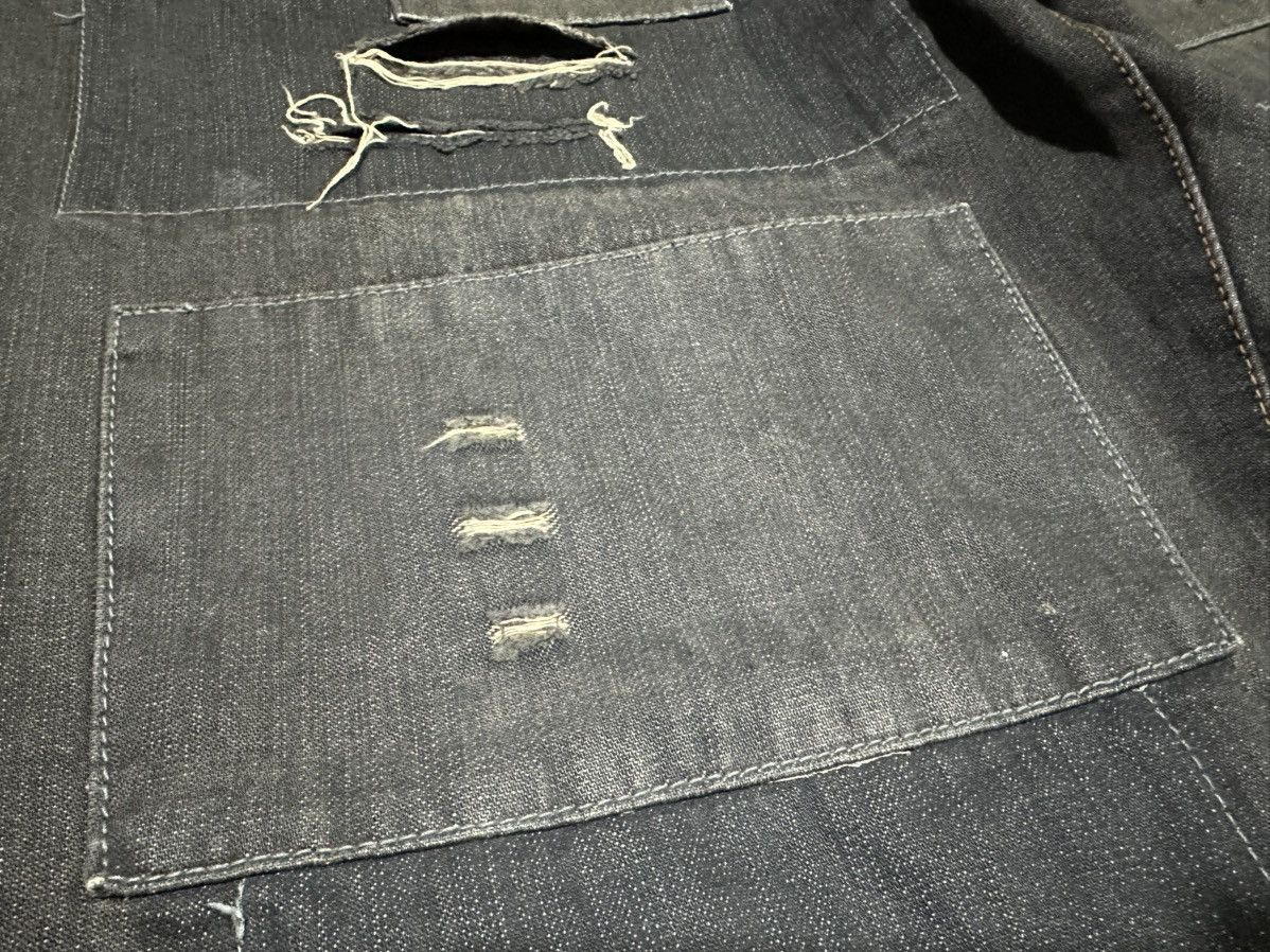 Japanese Brand 🔥Sick Y2K Phatfarm Patchwork Baggy Denim Distressed Size US 32 / EU 48 - 6 Thumbnail