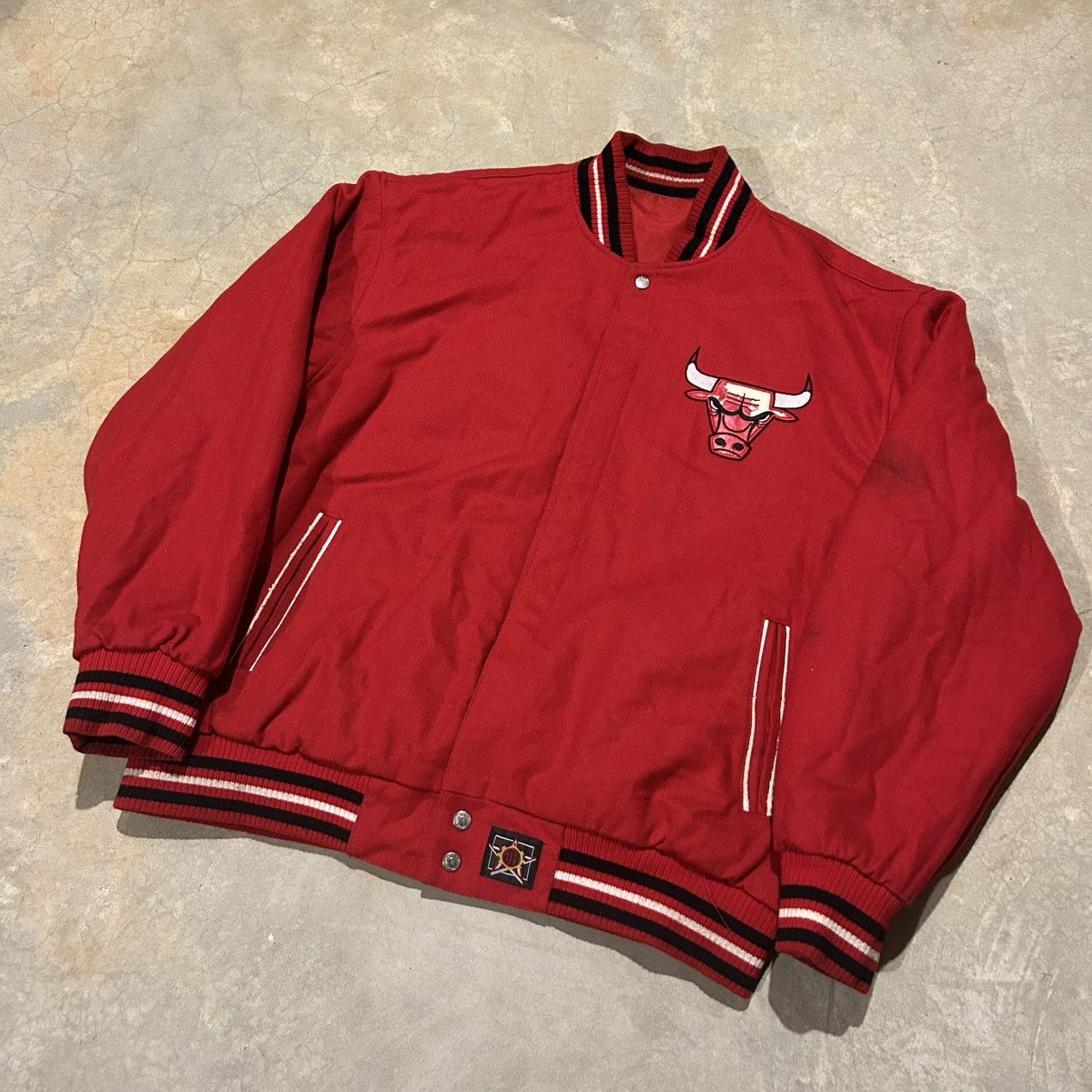 Jeff Hamilton × NBA × Vintage Vintage 90s Chicago Bulls Jeff Hamilton Varsity Jacket Size US XXL / EU 58 / 5 - 5 Thumbnail
