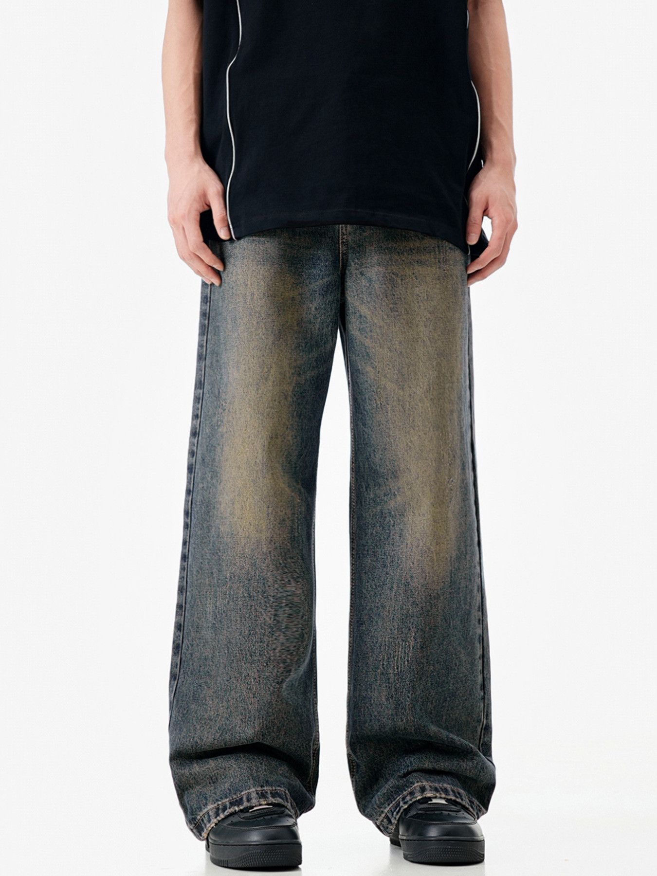 Vintage Men's American-Style Retro Blue Flared Jeans (Clean Fit) Size US 32 / EU 48 - 2 Thumbnail