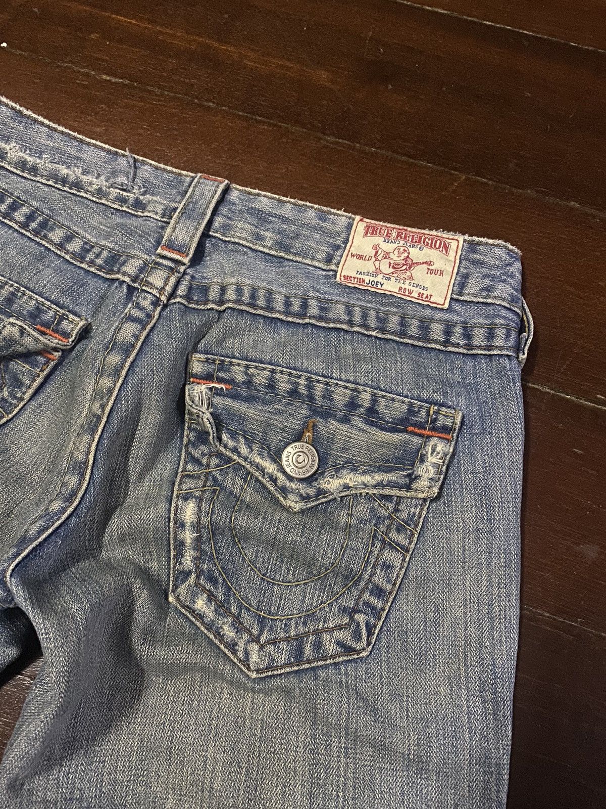 True Religion × Vintage Vintage True Religion Flare Bootcut distressed low rise Size 31" - 18 Thumbnail