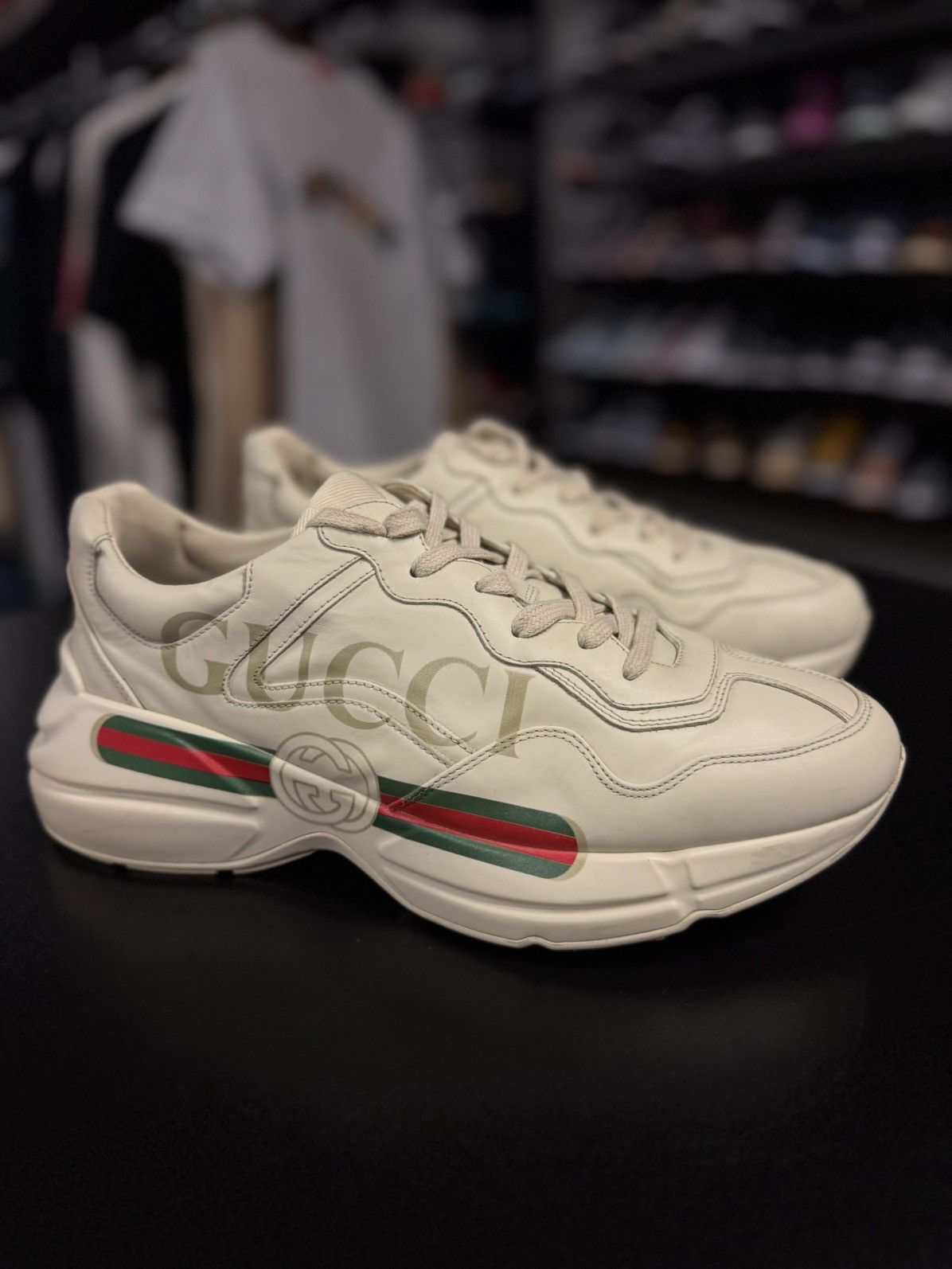 Gucci Gucci Classic Logo Rhyton Sneakers Size 8.5G/9M Size US 8.5 / EU 41-42 - 2 Thumbnail