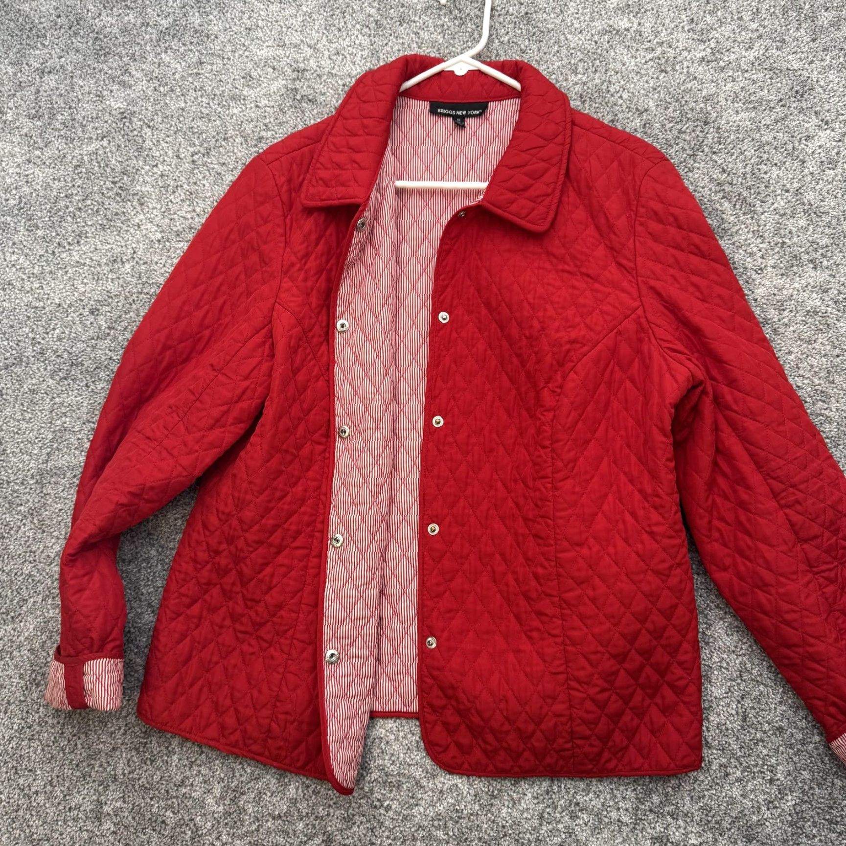 Vintage Briggs New York Jacket Womens 18 Quilted Snap Front Lined 44 Chest Preppy Size XXL / US 16-18 / IT 52-54 - 5 Thumbnail