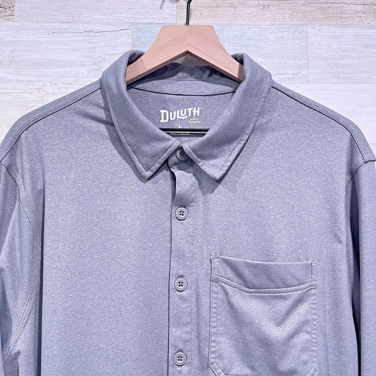 Duluth Trading Company DULUTH Trading Long Sleeve Performance Shirt Gray Mens Large Size US L / EU 52-54 / 3 - 2 Thumbnail